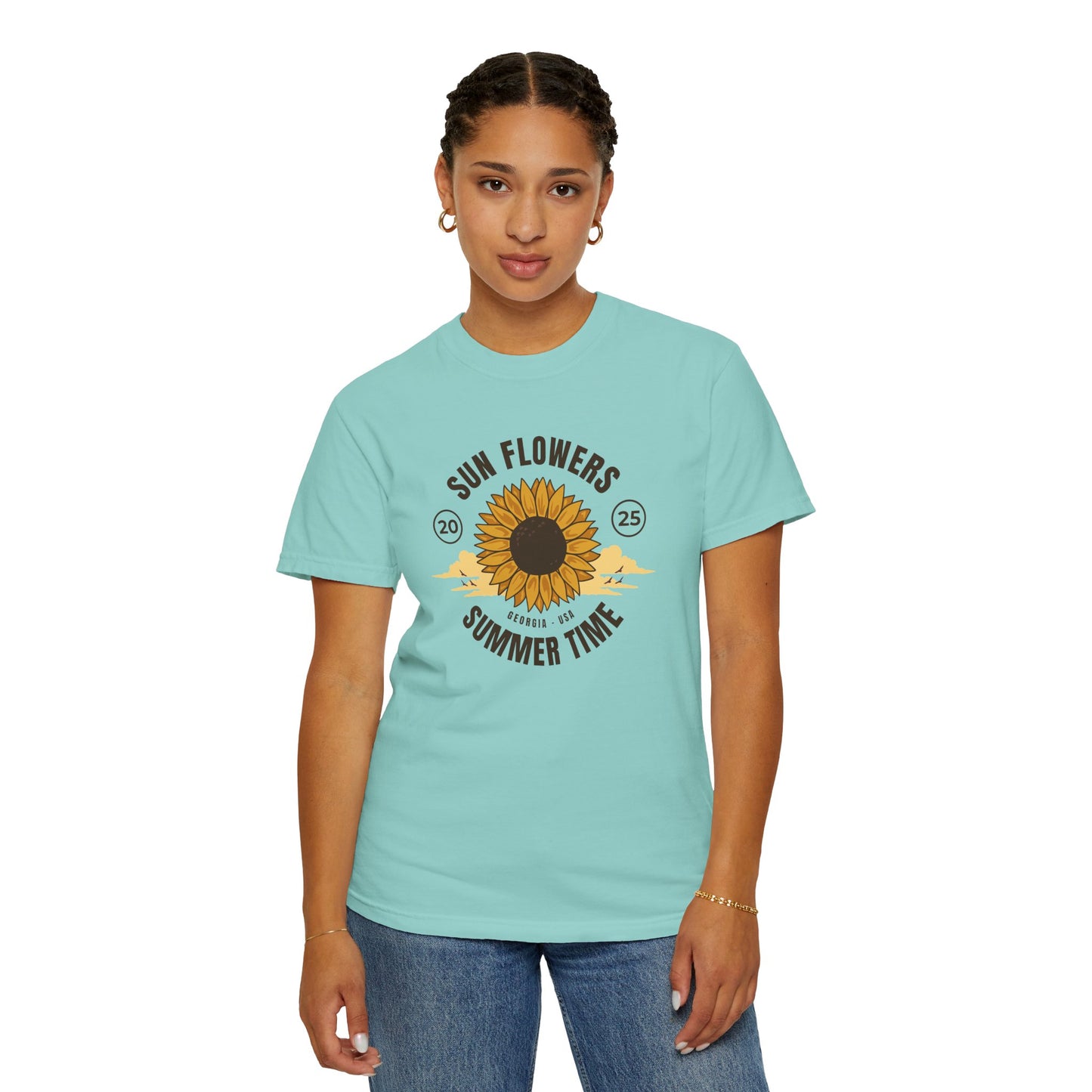 Sunflower Summer Time Unisex T-Shirt PERSONALIZED