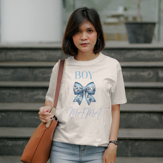 Boy Mama T-Shirt | Garment-Dyed Unisex Tee for Proud Moms
