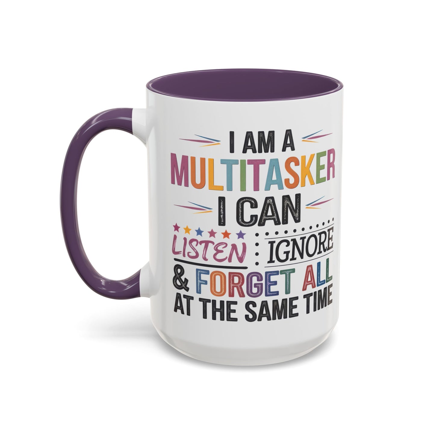 Multitasker Coffee 15oz Mug - Fun Accent Mug for Busy Beverages