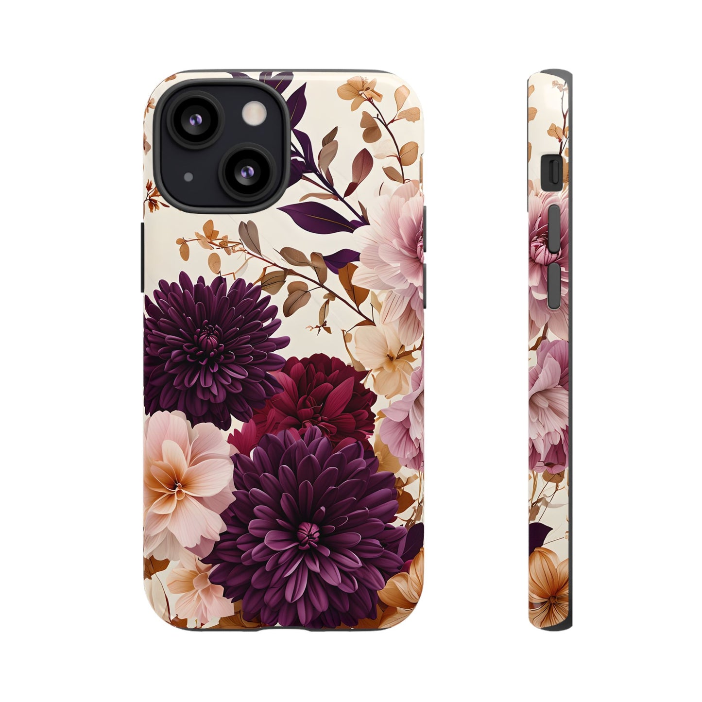 Floral Tough Phone Case - Elegant Design for iPhones & Androids