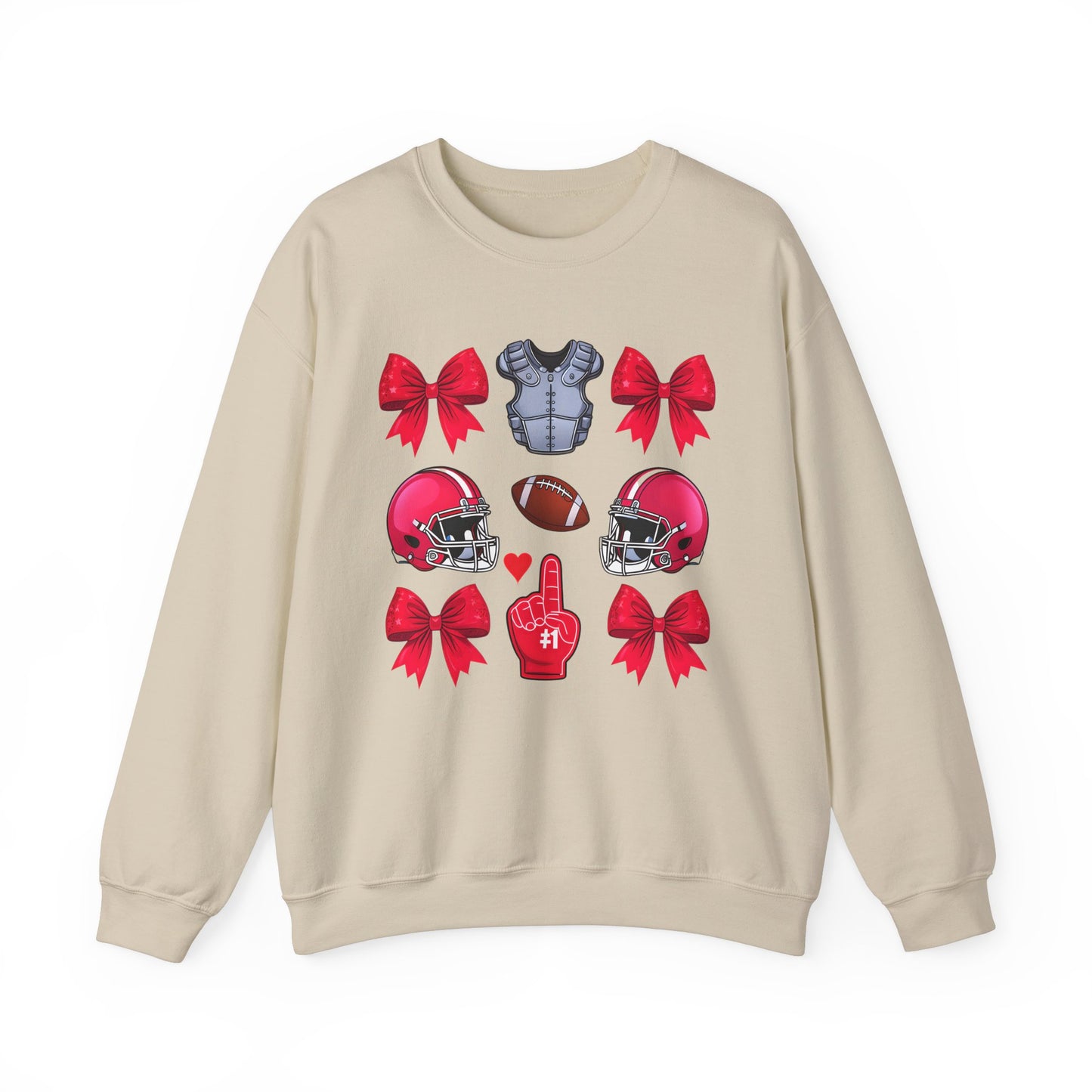 Coquette- Football Cheer Mom Sweatshirt - Football Love Crewneck Top