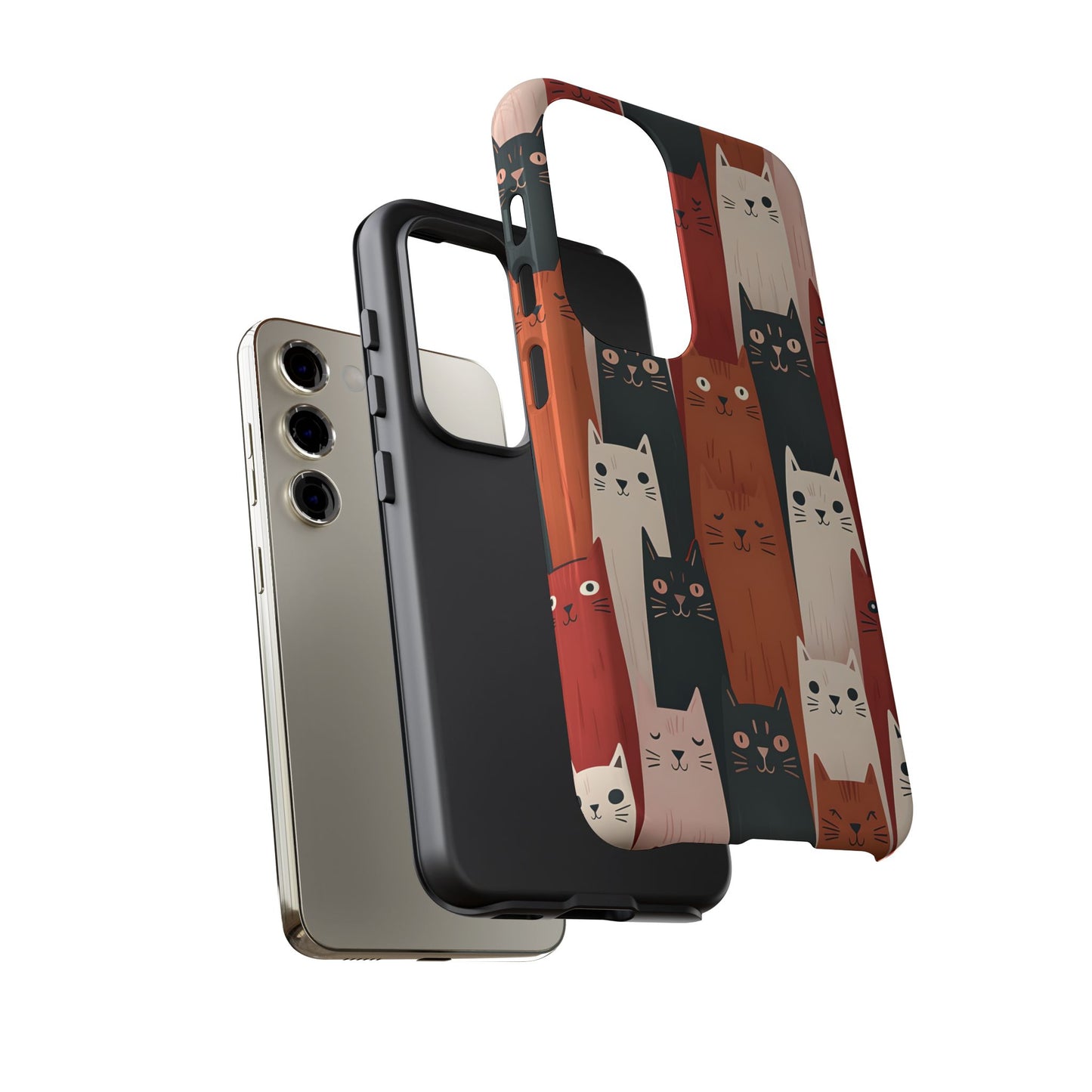Playful Cat Phone Case - Tough & Stylish Purrfect for Cat Lovers