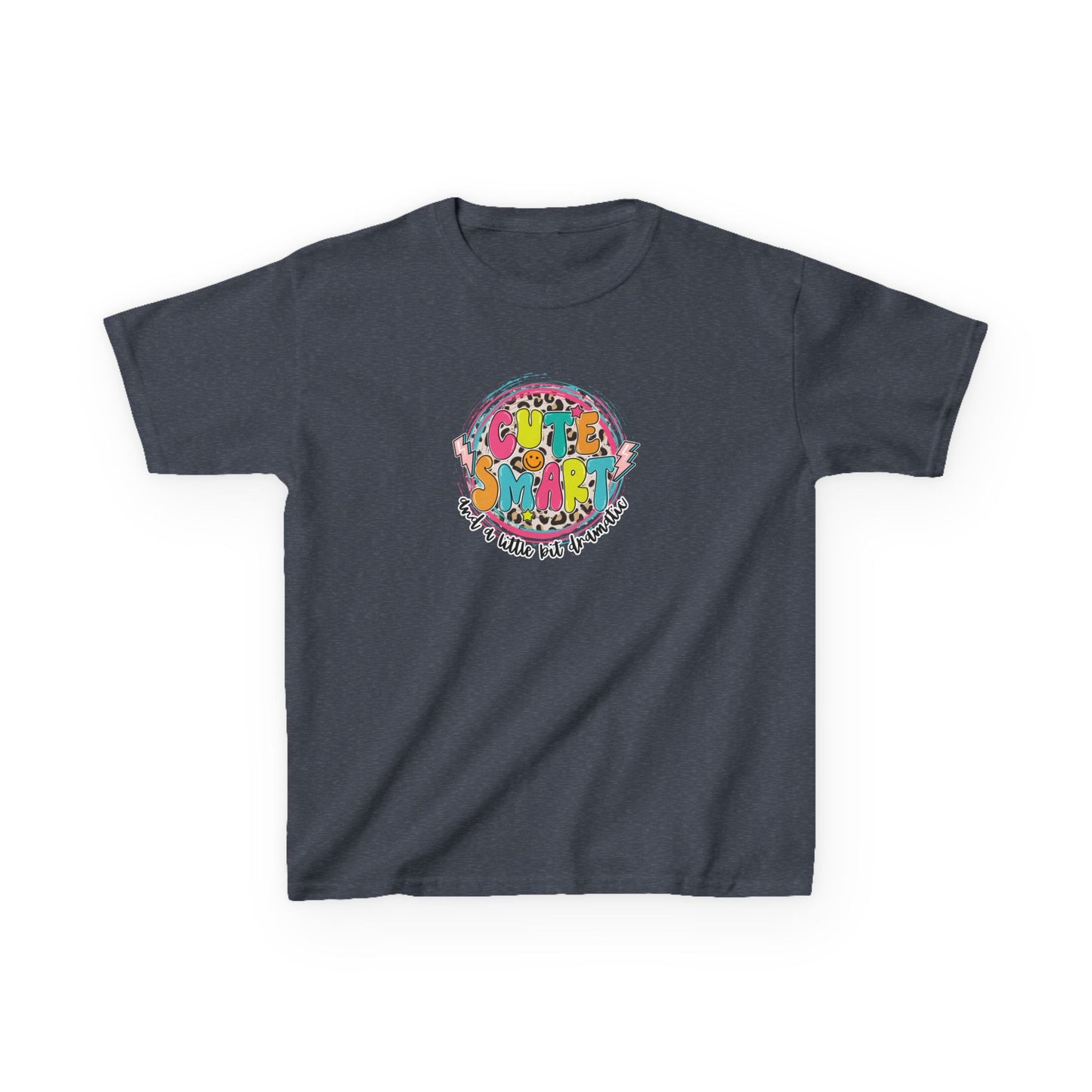 Cute & Smart Kids Heavy Cotton Tee - Fun Graphic T-Shirt for Children