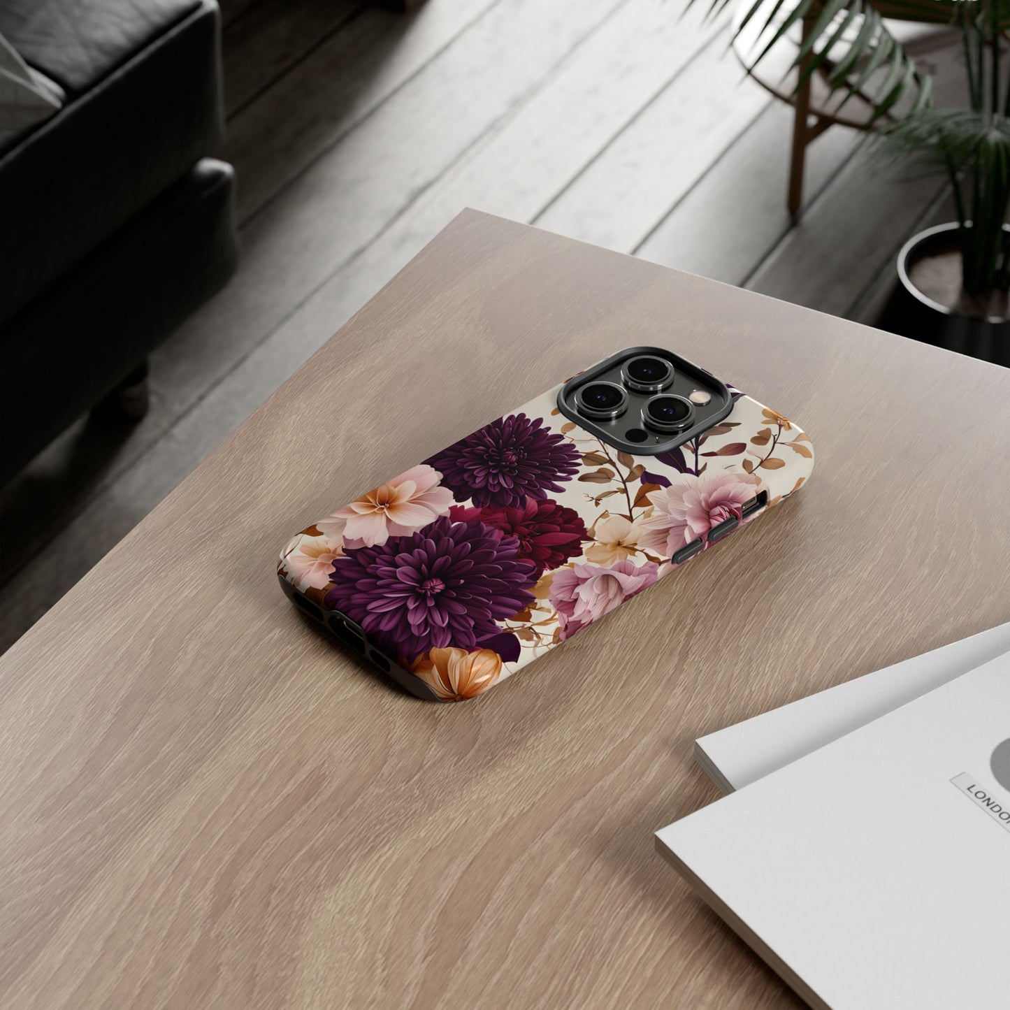 Floral Tough Phone Case - Elegant Design for iPhones & Androids