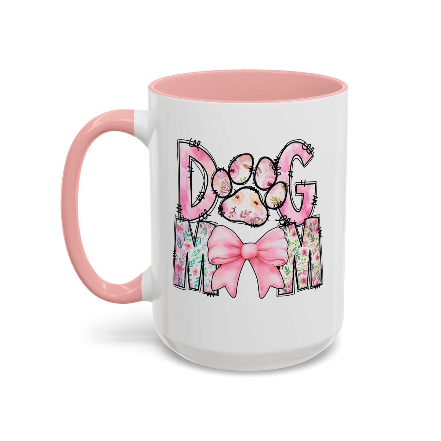 Dog Mom Accent 15oz Coffee Mug - Perfect Gift for Pet Lovers