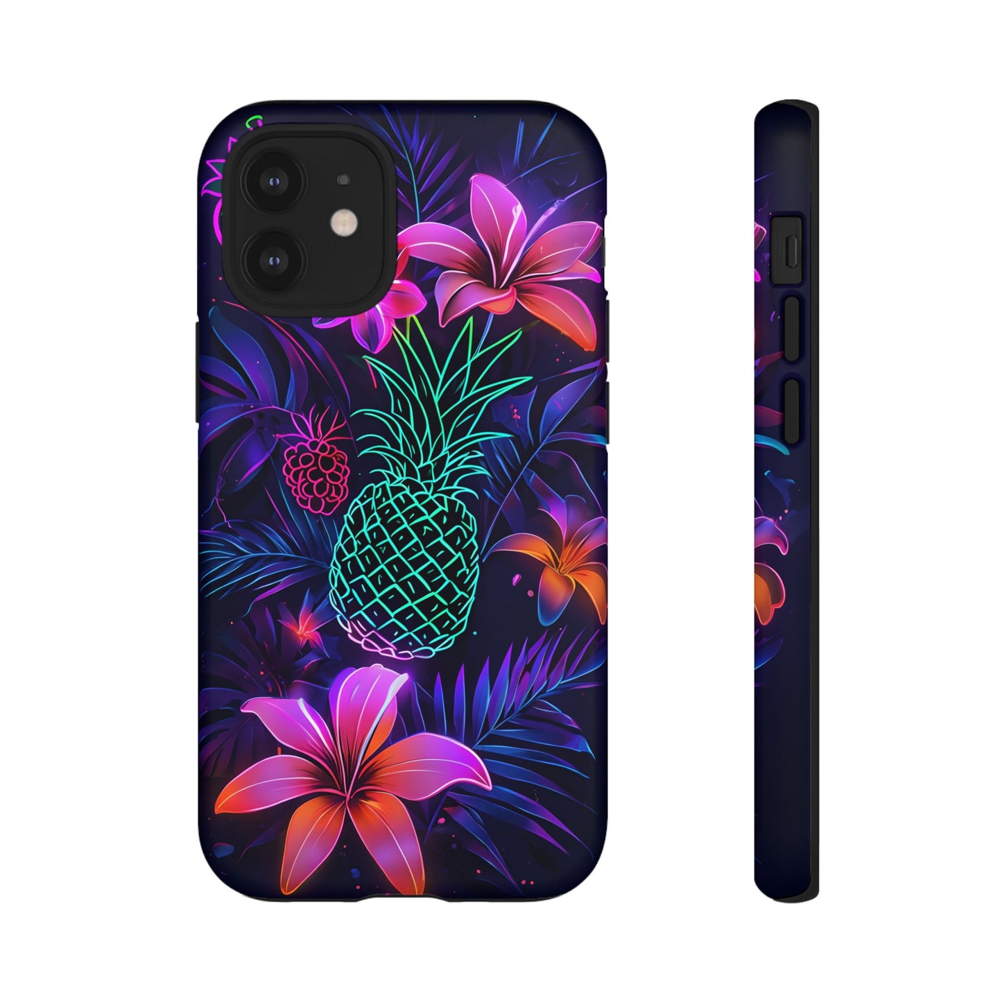 Tough Cases - Tropical Neon Floral iPhone Case