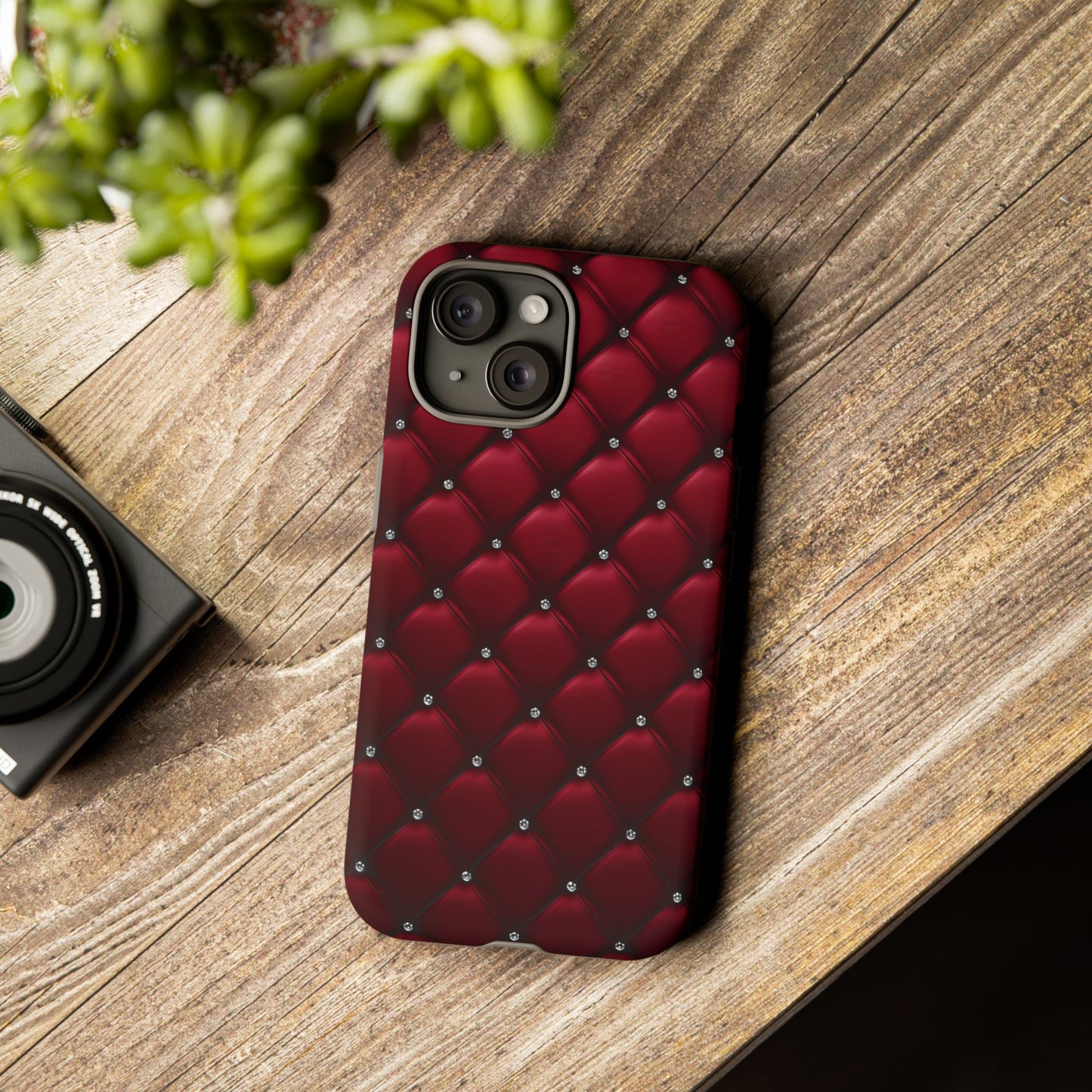 Luxurious Red Leather Phone Case – Stylish Protection for Your Device