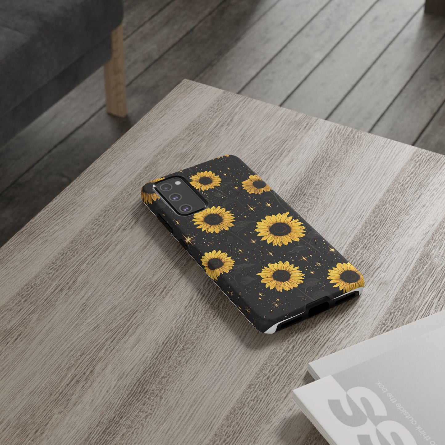 Sunflower Galaxy Tough Case - Durable Phone Cover with Floral Design
