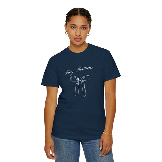 Boy Momma Garment-Dyed Unisex T-Shirt - Perfect Gift for Moms