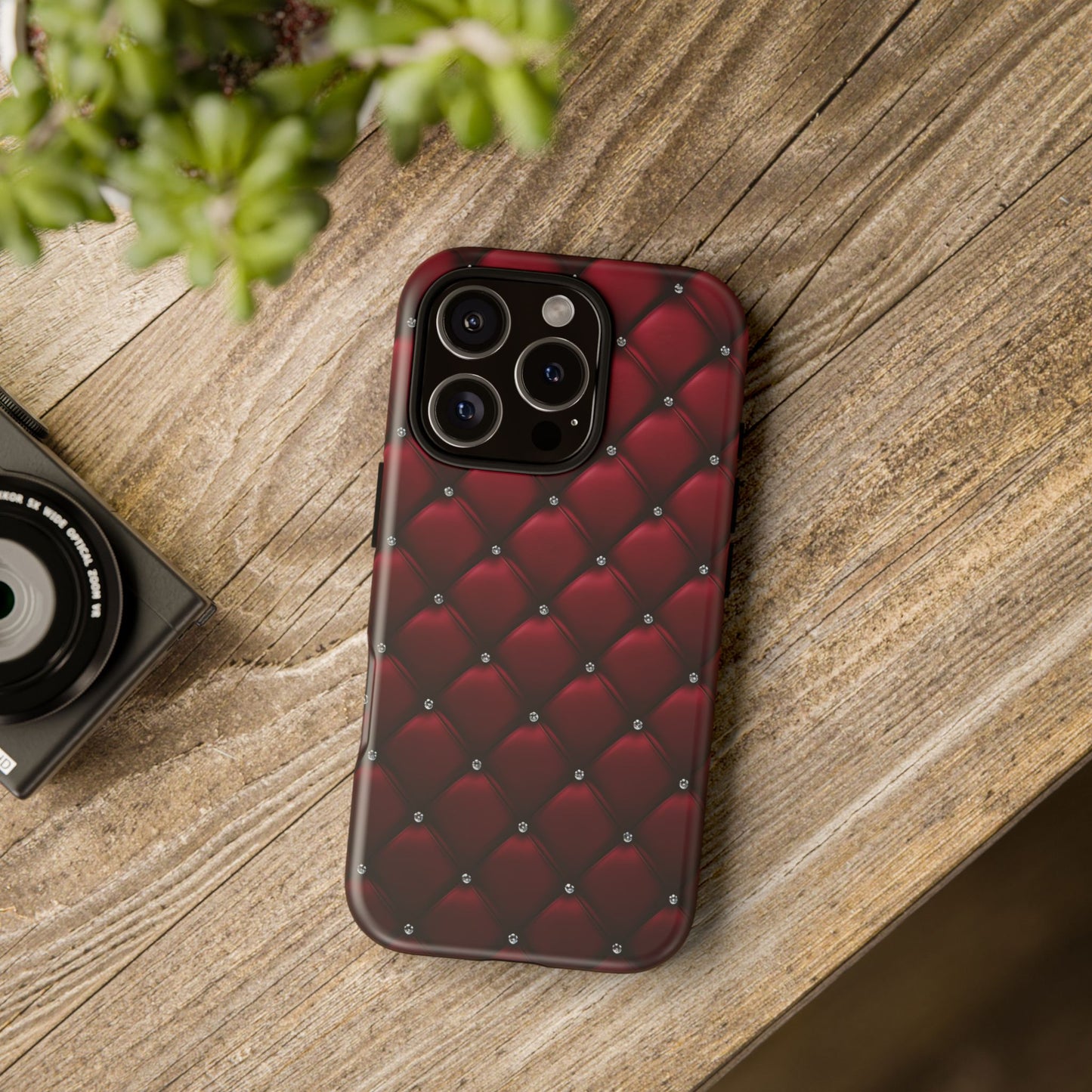 Luxurious Red Leather Phone Case – Stylish Protection for Your Device
