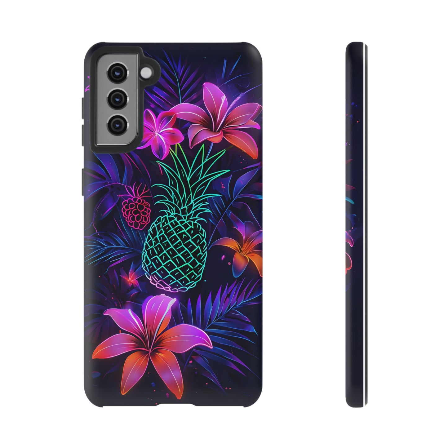 Tough Cases - Tropical Neon Floral iPhone Case