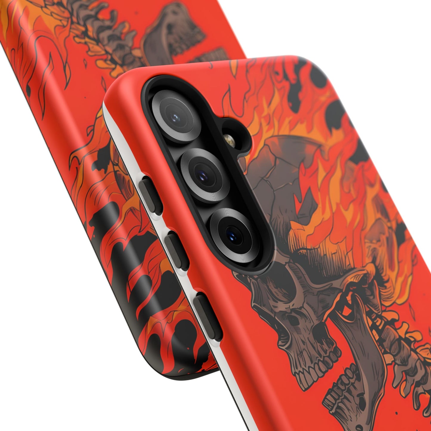 Flaming Skeleton Phone Case - Tough & Stylish Protection