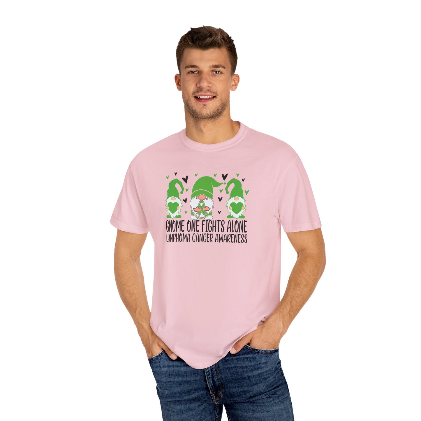 Gnome Fights Alone Tee | Lymphoma Awareness T-Shirt, Supportive Gift for Cancer Awareness Month, Unisex Shirt for Gnome Lovers, Fight [...]