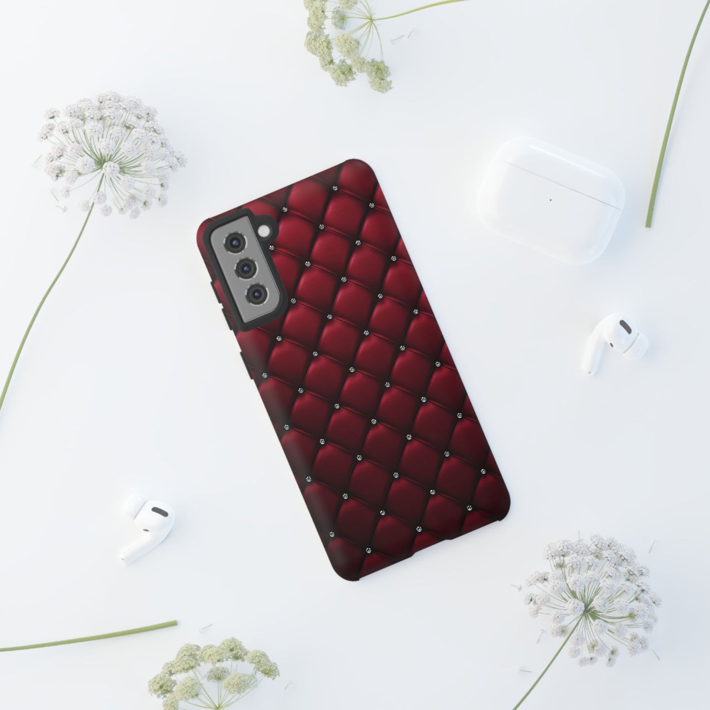 Luxurious Red Leather Phone Case – Stylish Protection for Your Device