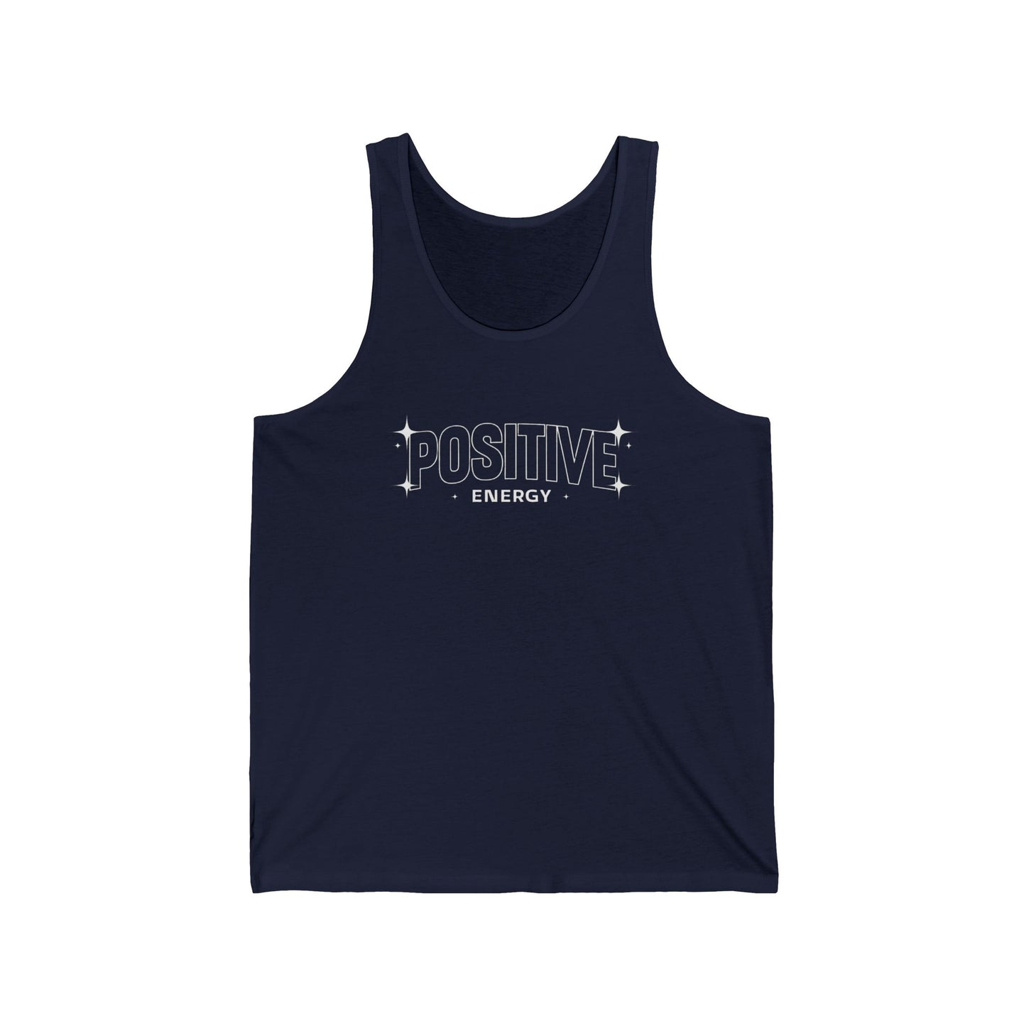 Positive Energy Unisex Jersey Tank - Motivational Summer Fitness Top