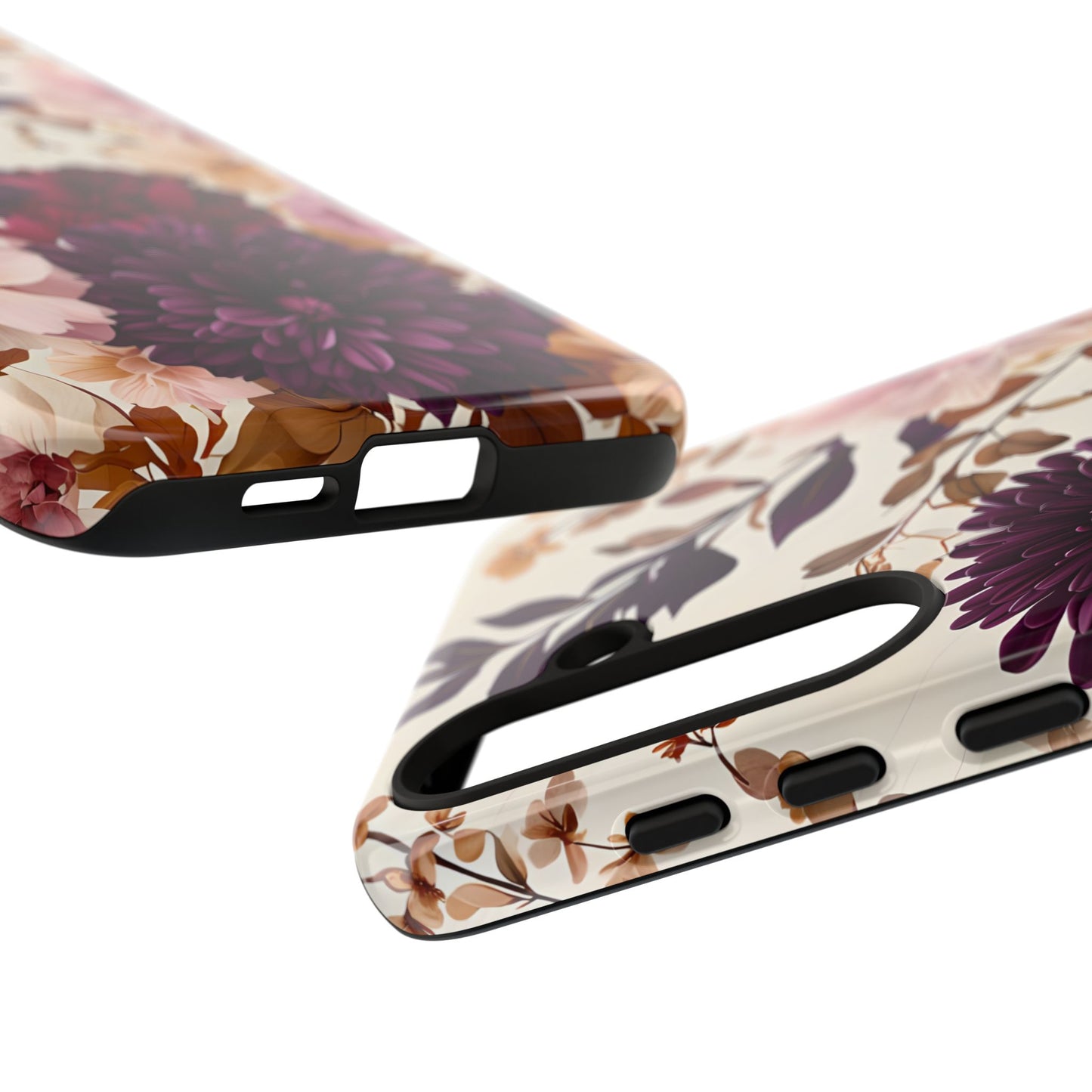 Floral Tough Phone Case - Elegant Design for iPhones & Androids