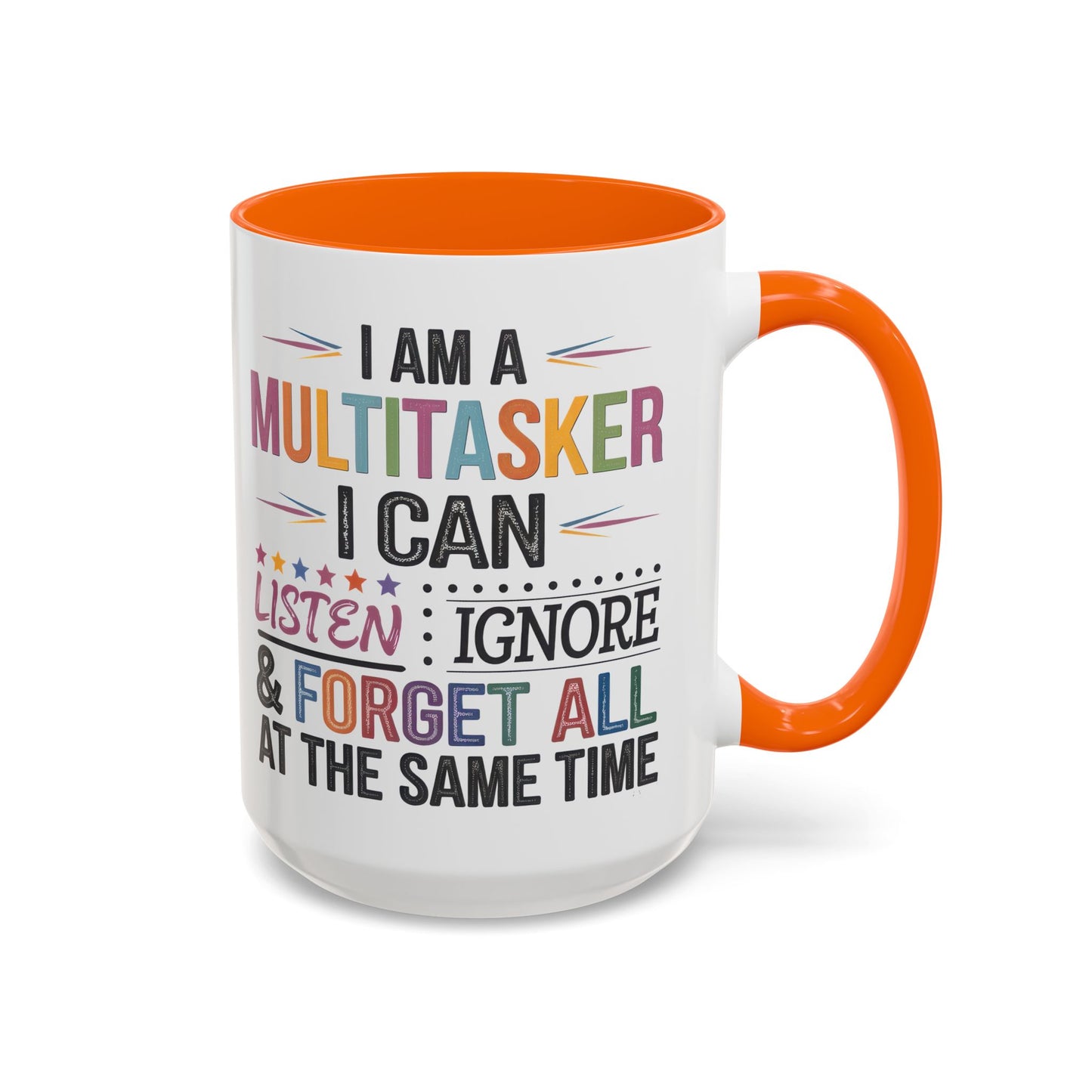 Multitasker Coffee 15oz Mug - Fun Accent Mug for Busy Beverages