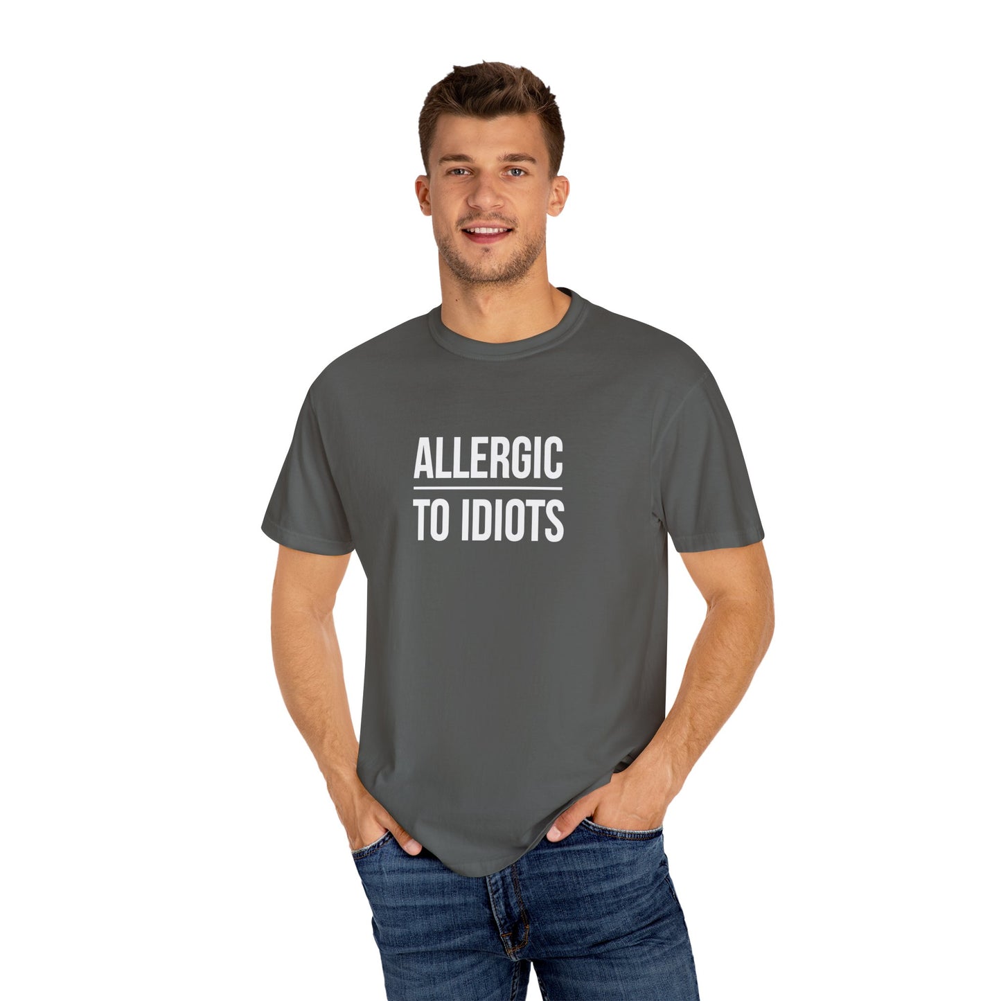 Unisex Allergic to Idiots T-Shirt - Relaxed Fit Cotton Tee