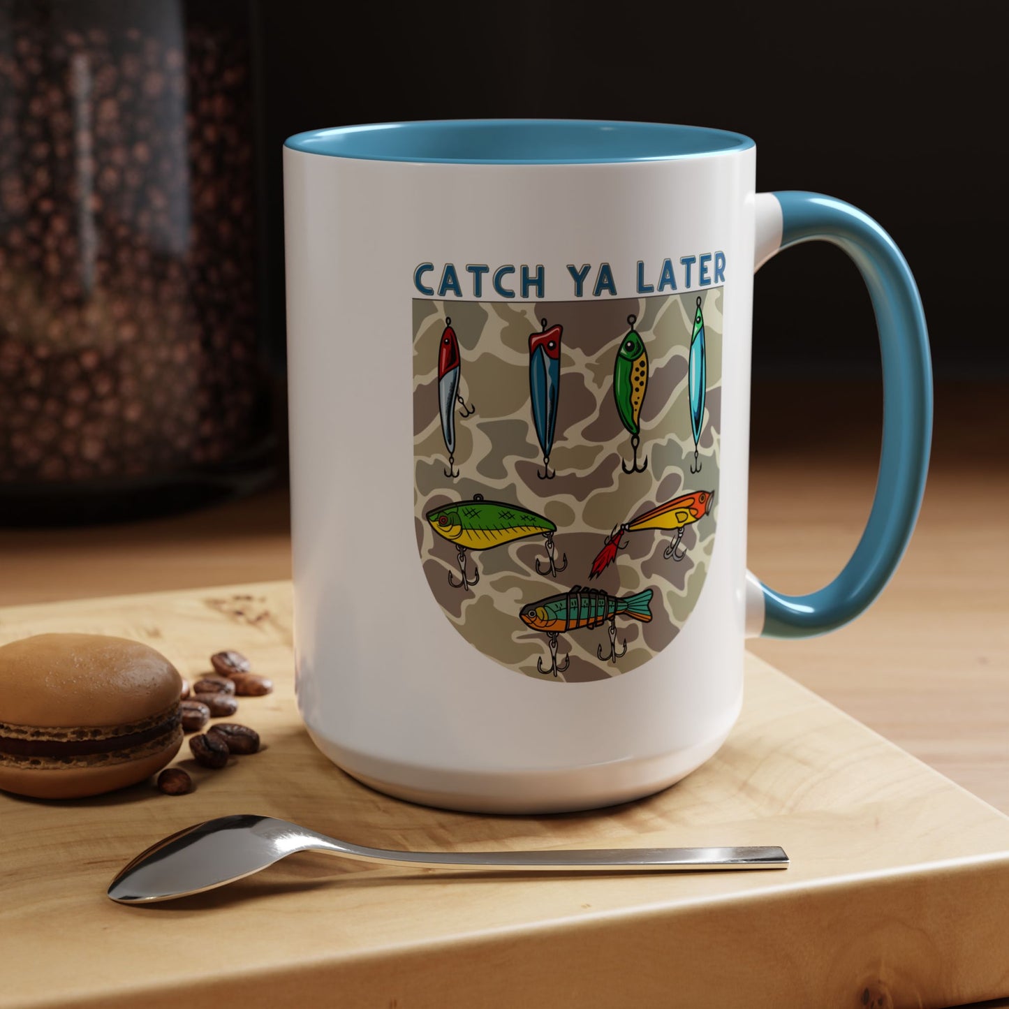 Catch Ya Later Fishing 15oz Mug - Fun Accent Coffee Mug for Anglers