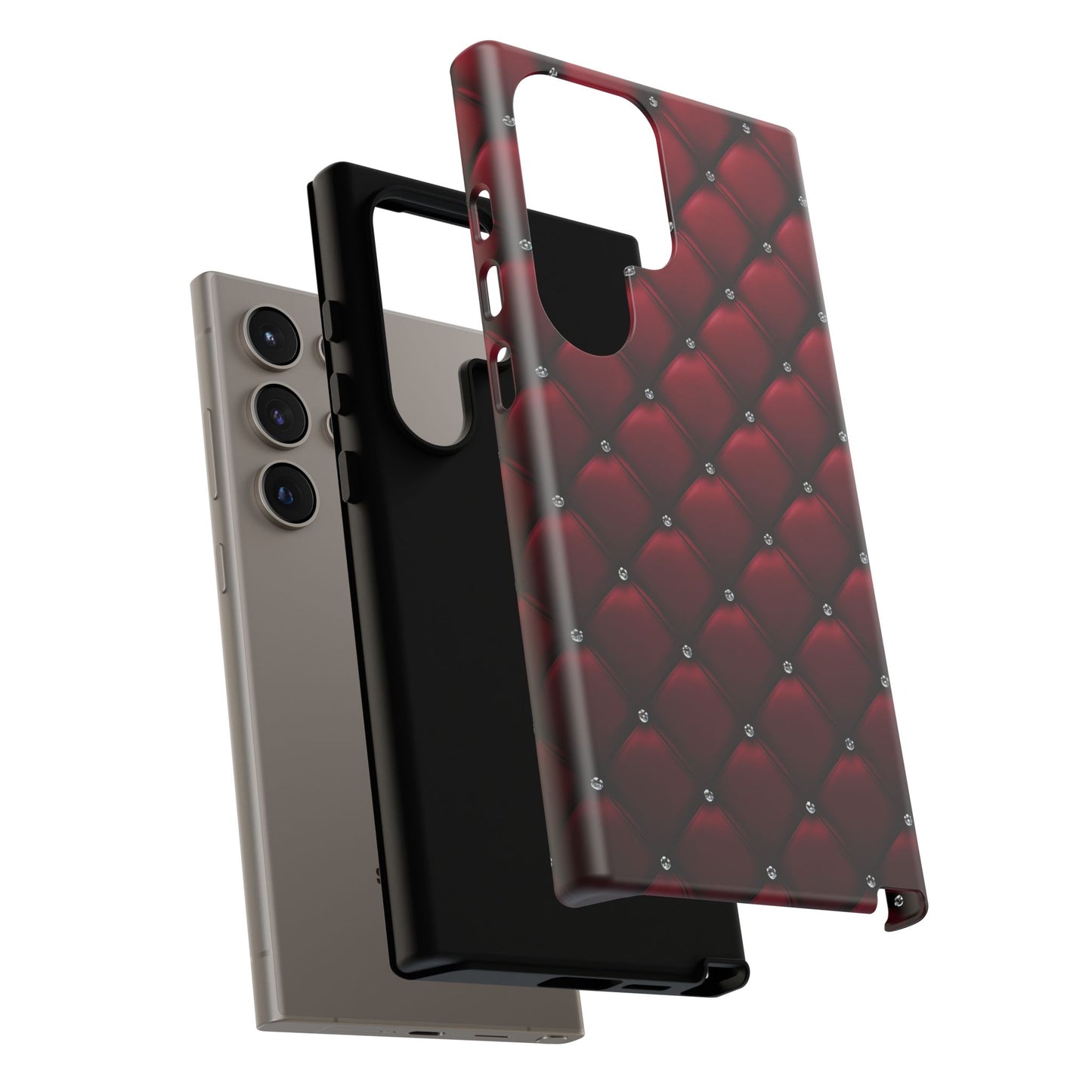 Luxurious Red Leather Phone Case – Stylish Protection for Your Device