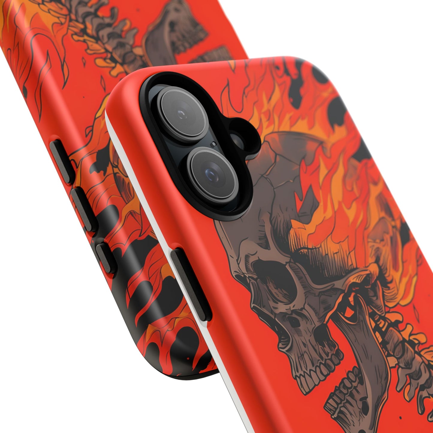 Flaming Skeleton Phone Case - Tough & Stylish Protection