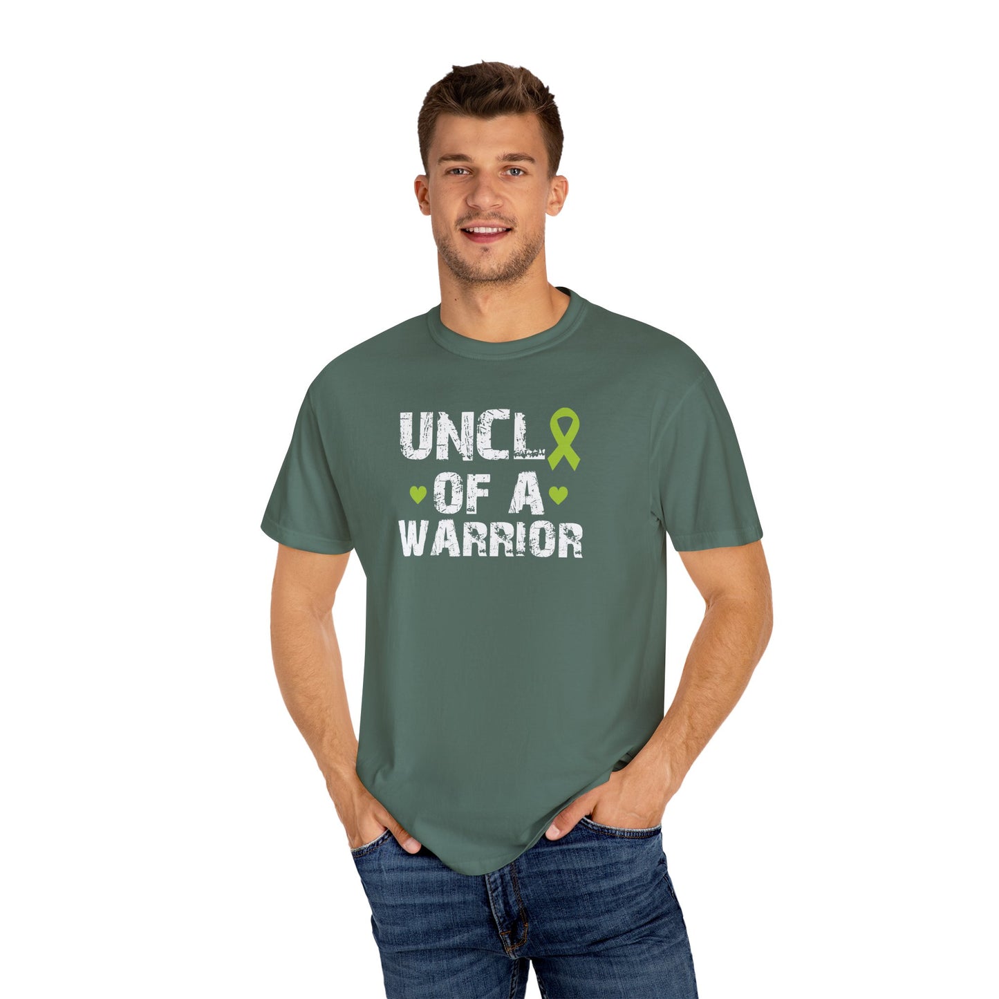 Uncle of a Warrior T-Shirt | Garment-Dyed Comfort Tee, Gift for Family, Supportive Apparel for Awareness Events, Relaxed Fit