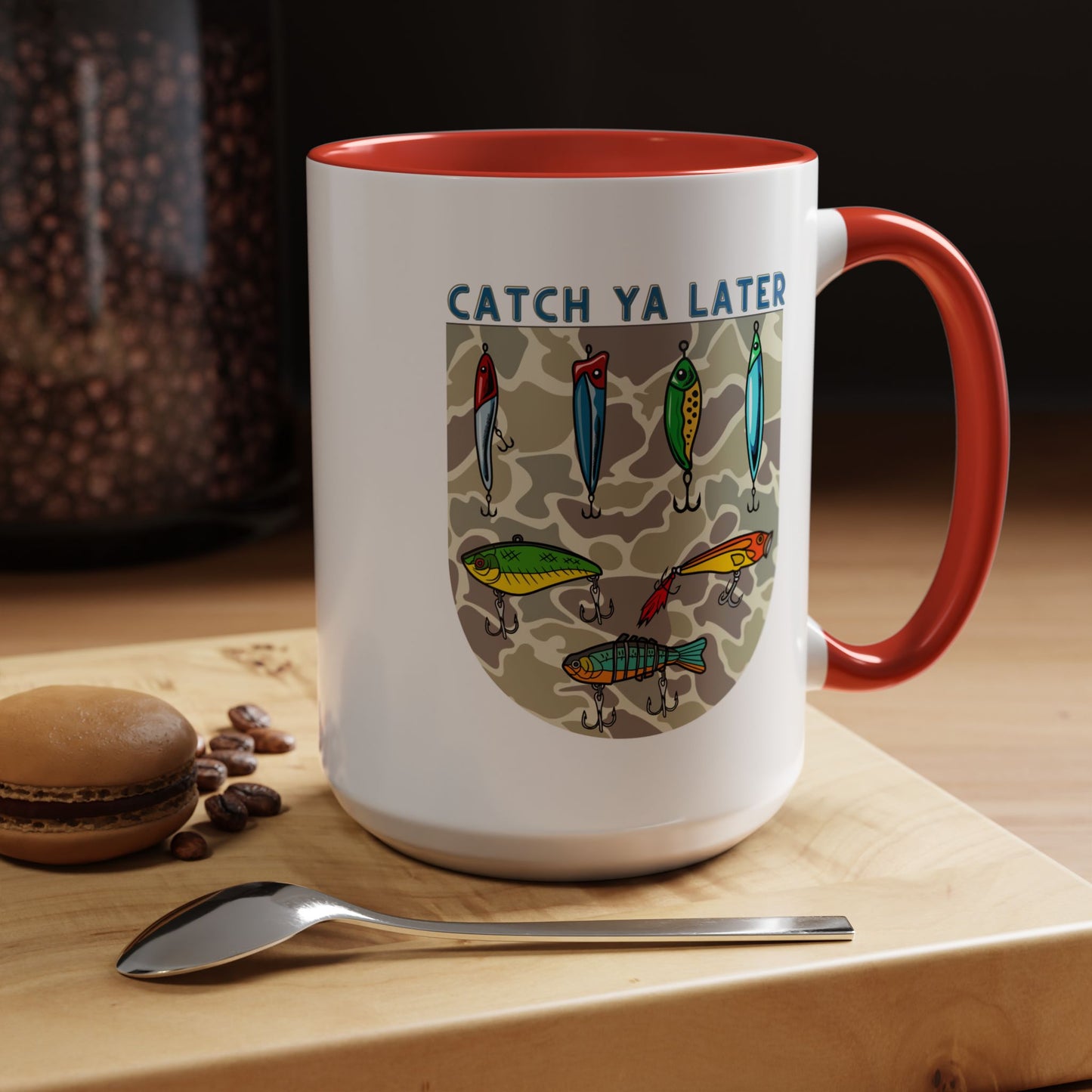 Catch Ya Later Fishing 15oz Mug - Fun Accent Coffee Mug for Anglers