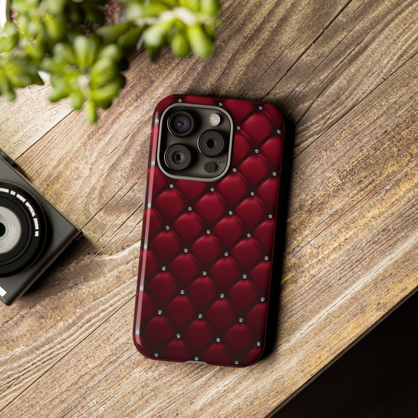 Luxurious Red Leather Phone Case – Stylish Protection for Your Device