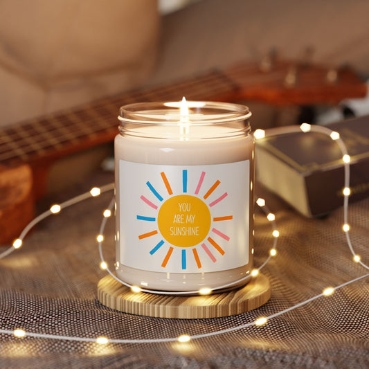 You Are My Sunshine Scented Soy Candle - Cheerful 9oz Home Fragrance