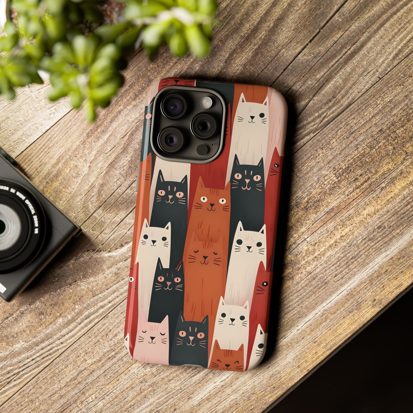 Playful Cat Phone Case - Tough & Stylish Purrfect for Cat Lovers