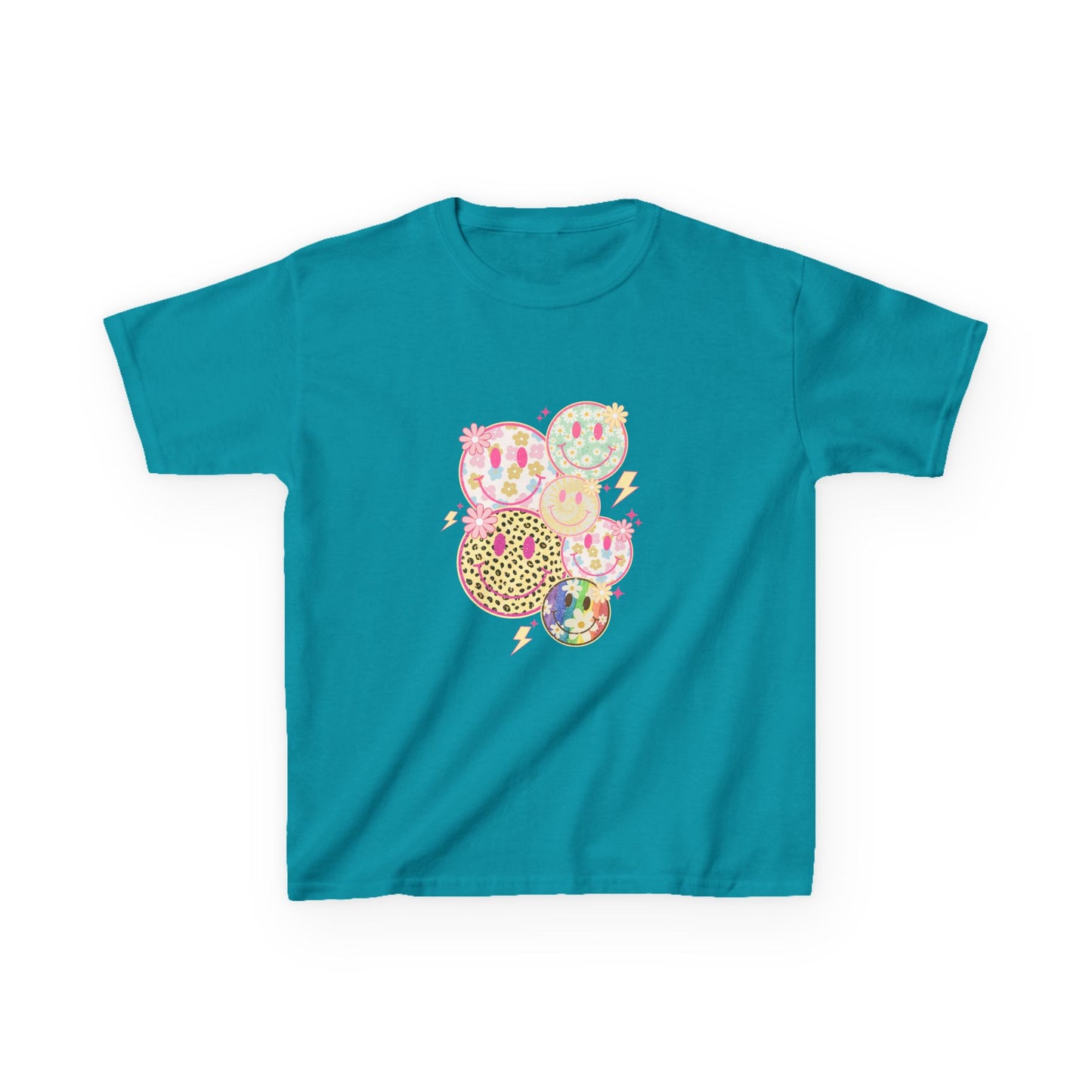 Kids Smiley Face Tee - Fun & Colorful Heavy Cotton™ Shirt