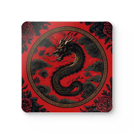 Dragon Design Cork Coaster Set | Stylish and Unique Tableware