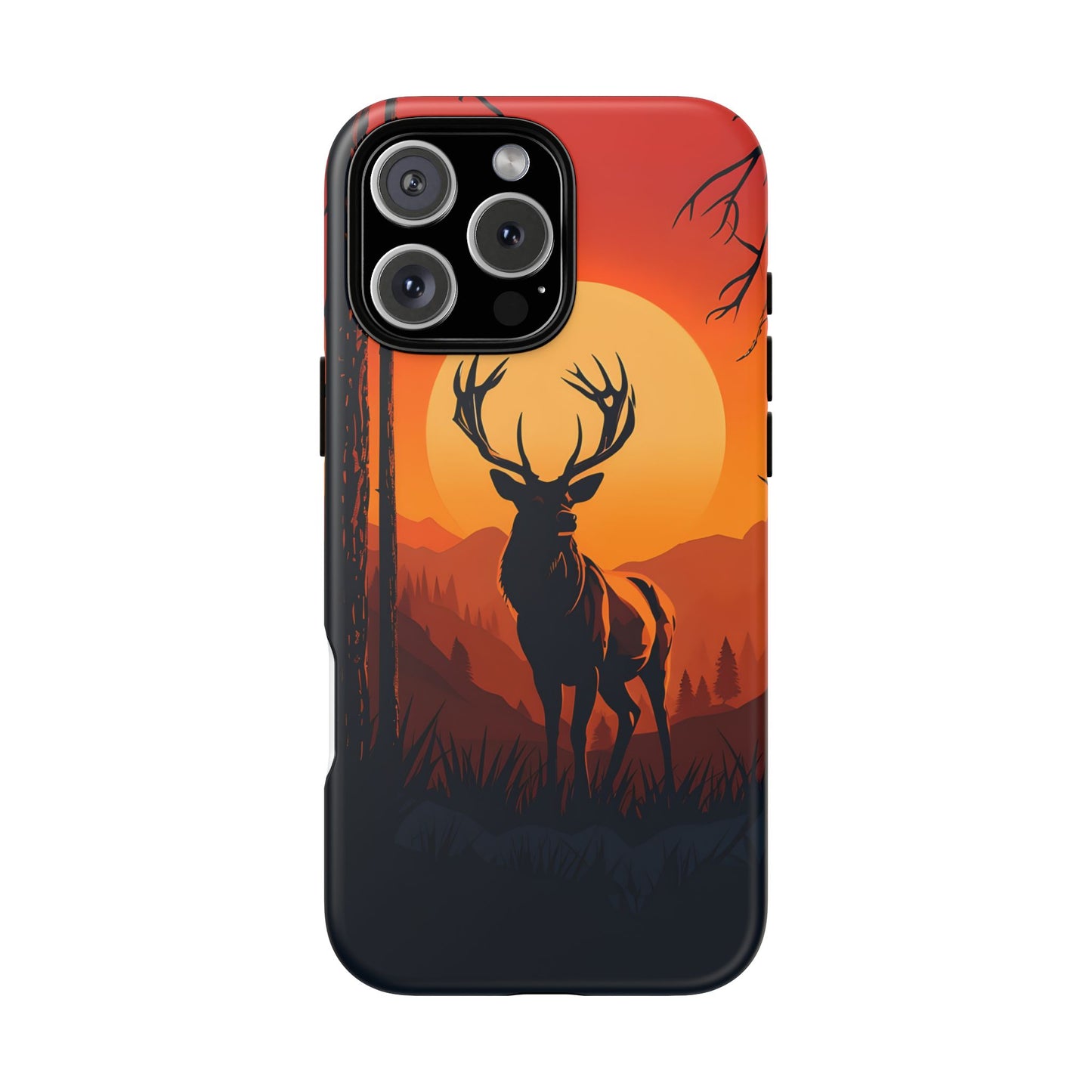 Wildlife Phone Case - Stag and Sunset Design for Nature Lovers