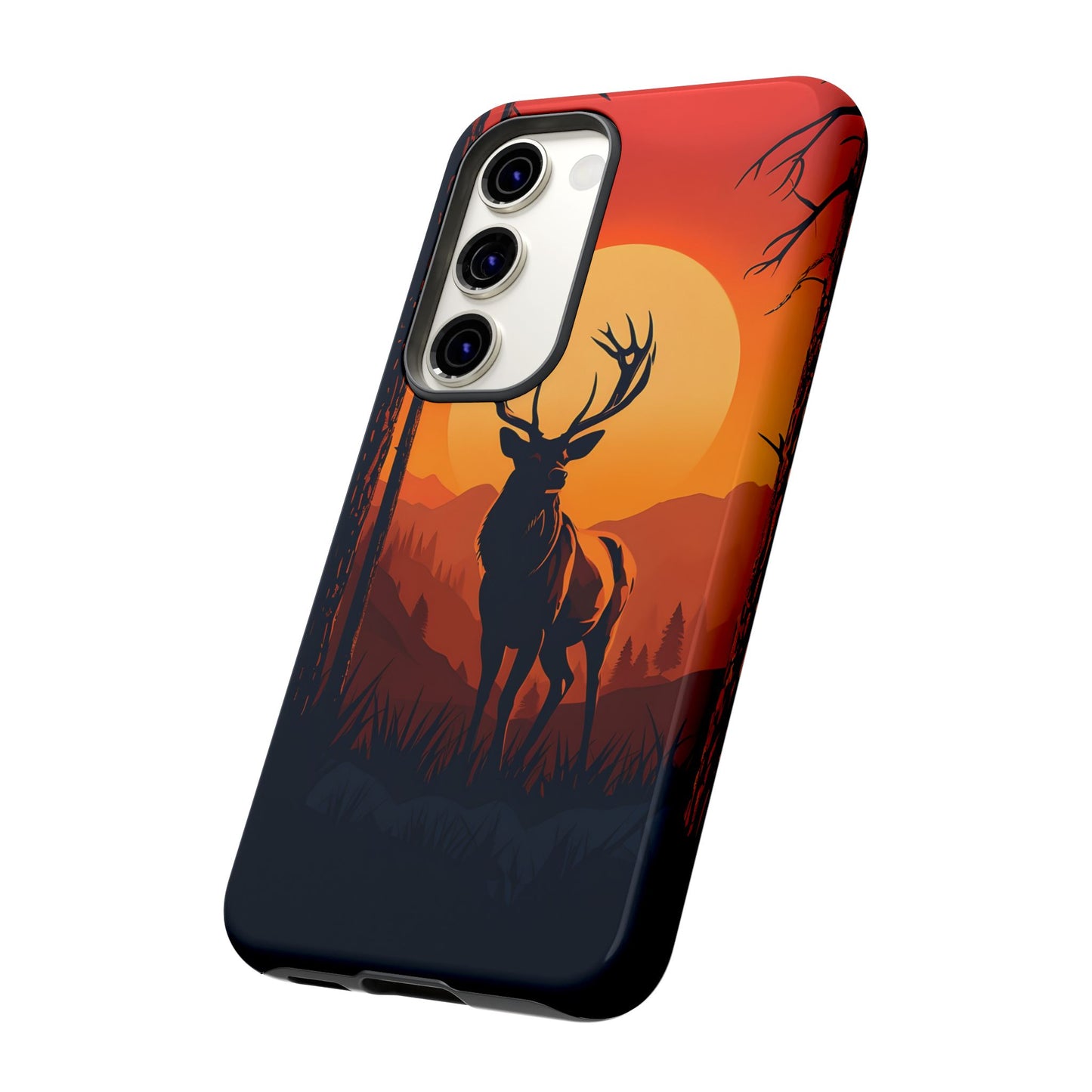 Wildlife Phone Case - Stag and Sunset Design for Nature Lovers