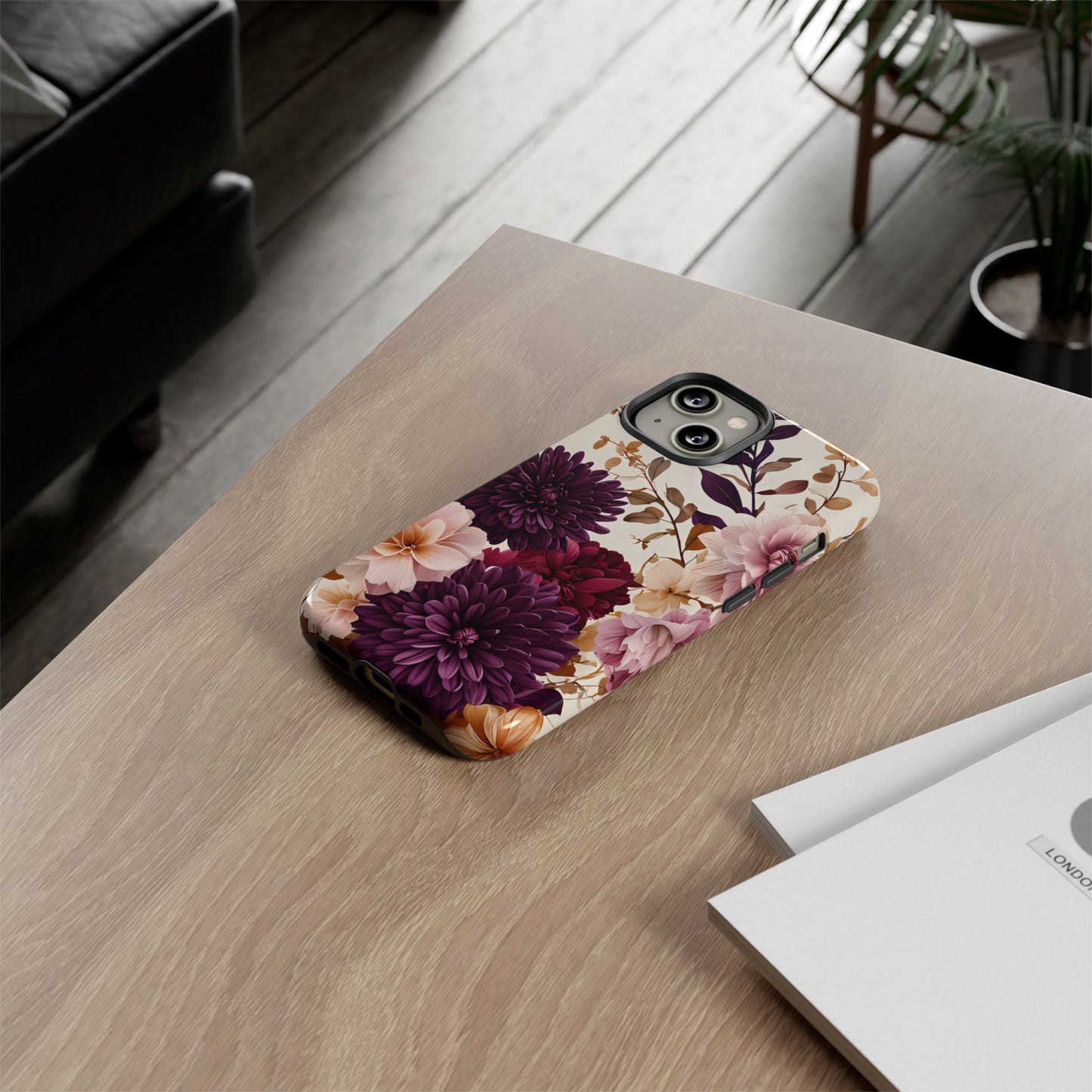 Floral Tough Phone Case - Elegant Design for iPhones & Androids