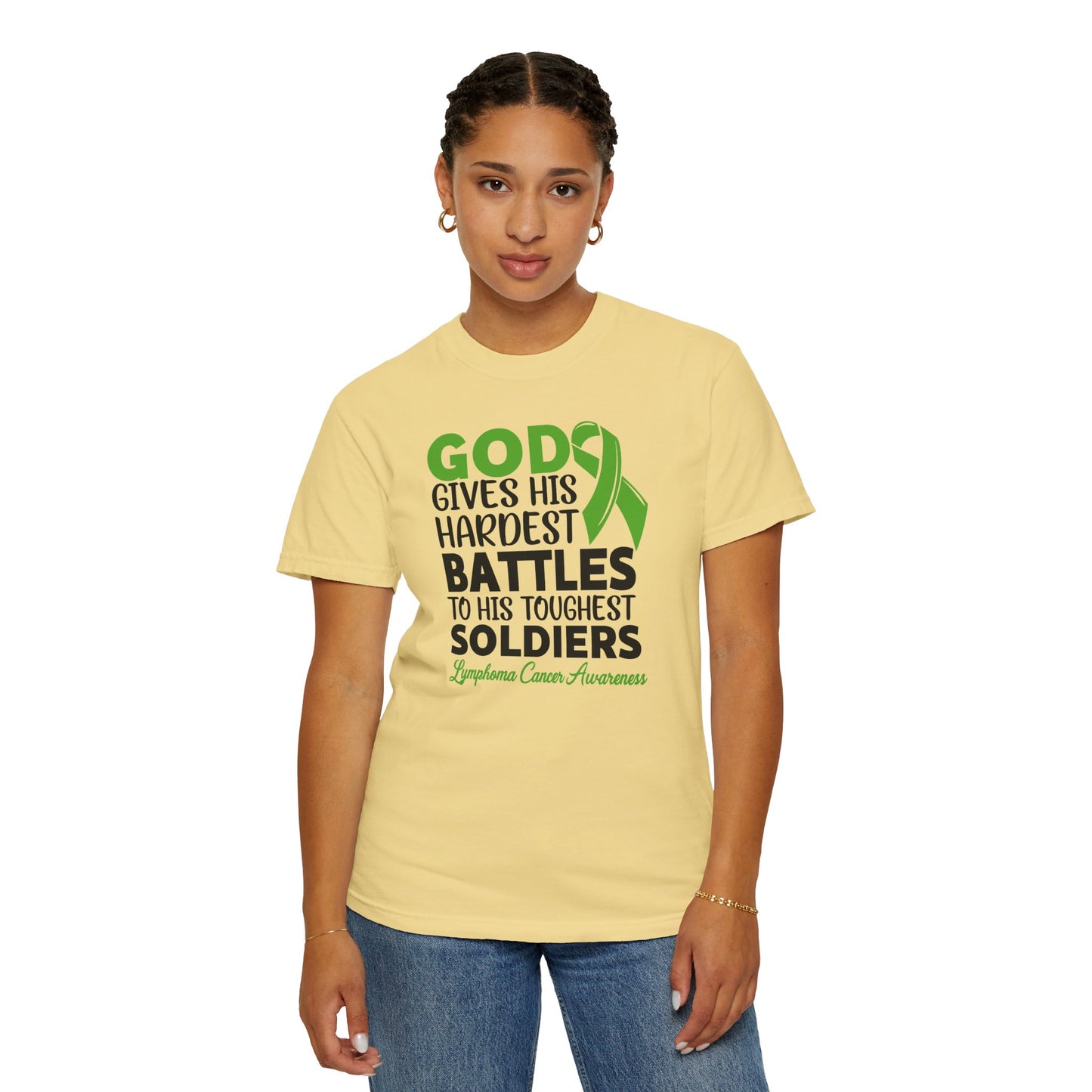God Gives His Toughest Soldiers T-shirt, Lymphoma Awareness Tee, Unisex Garment-Dyed Shirt, Support Cancer Fighters, Gift for [...]