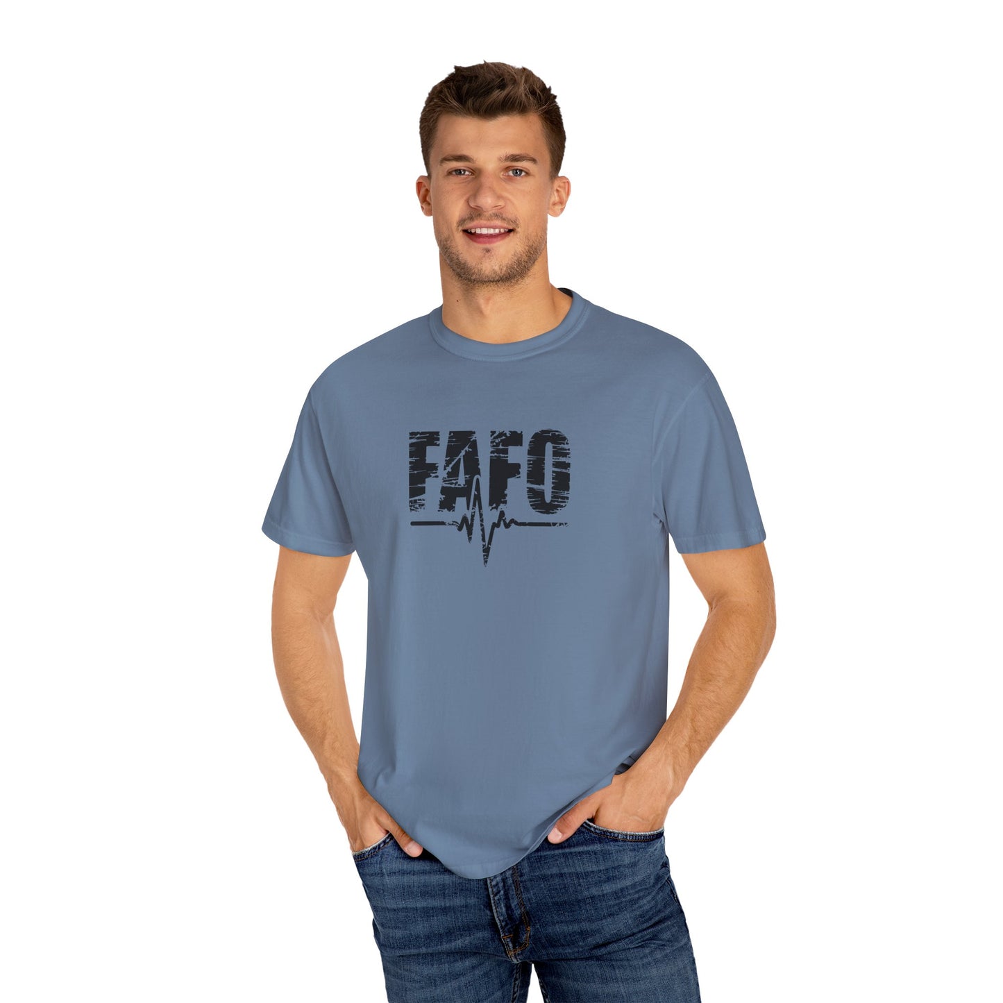 Unisex Garment-Dyed T-Shirt – "FAFO" Graphic Tee for Casual Vibes