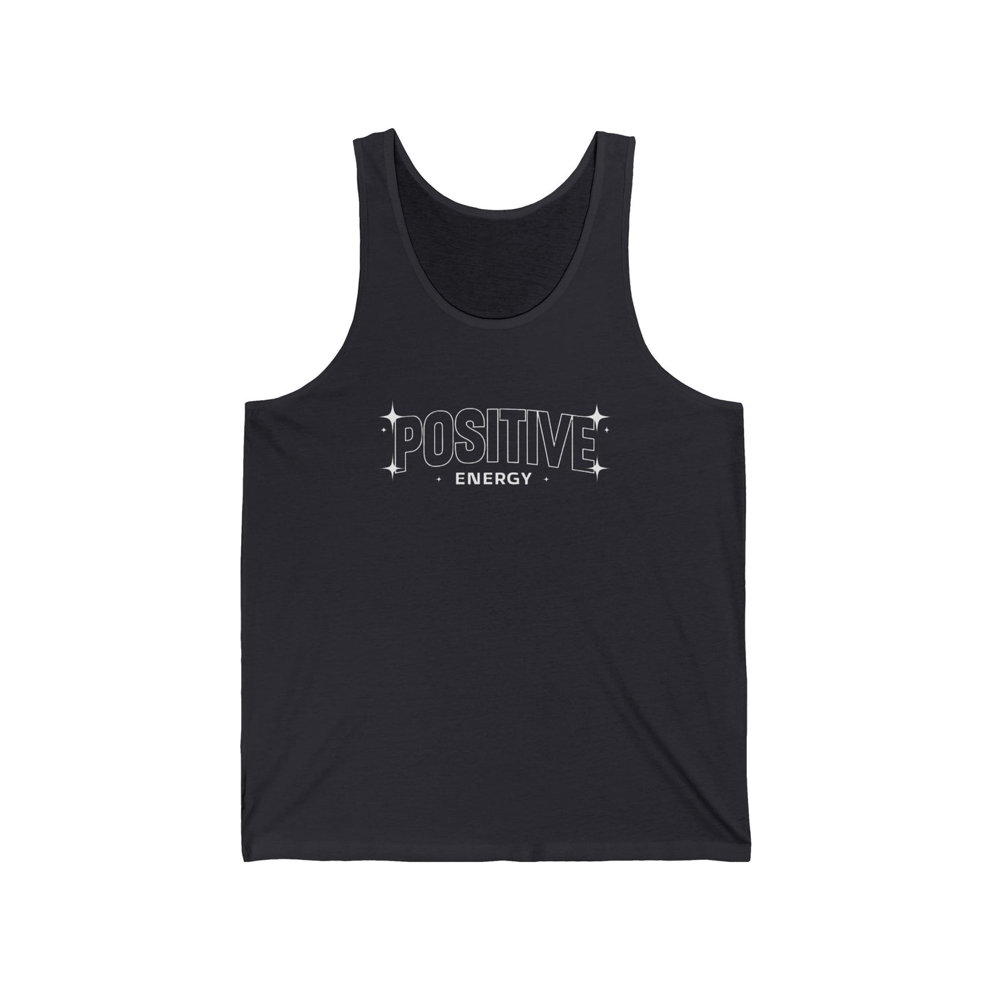 Positive Energy Unisex Jersey Tank - Motivational Summer Fitness Top