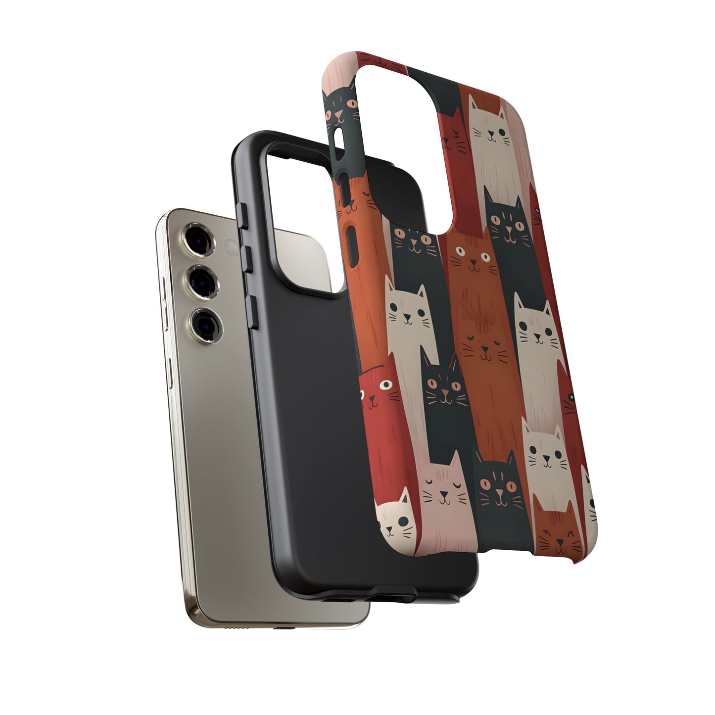 Playful Cat Phone Case - Tough & Stylish Purrfect for Cat Lovers
