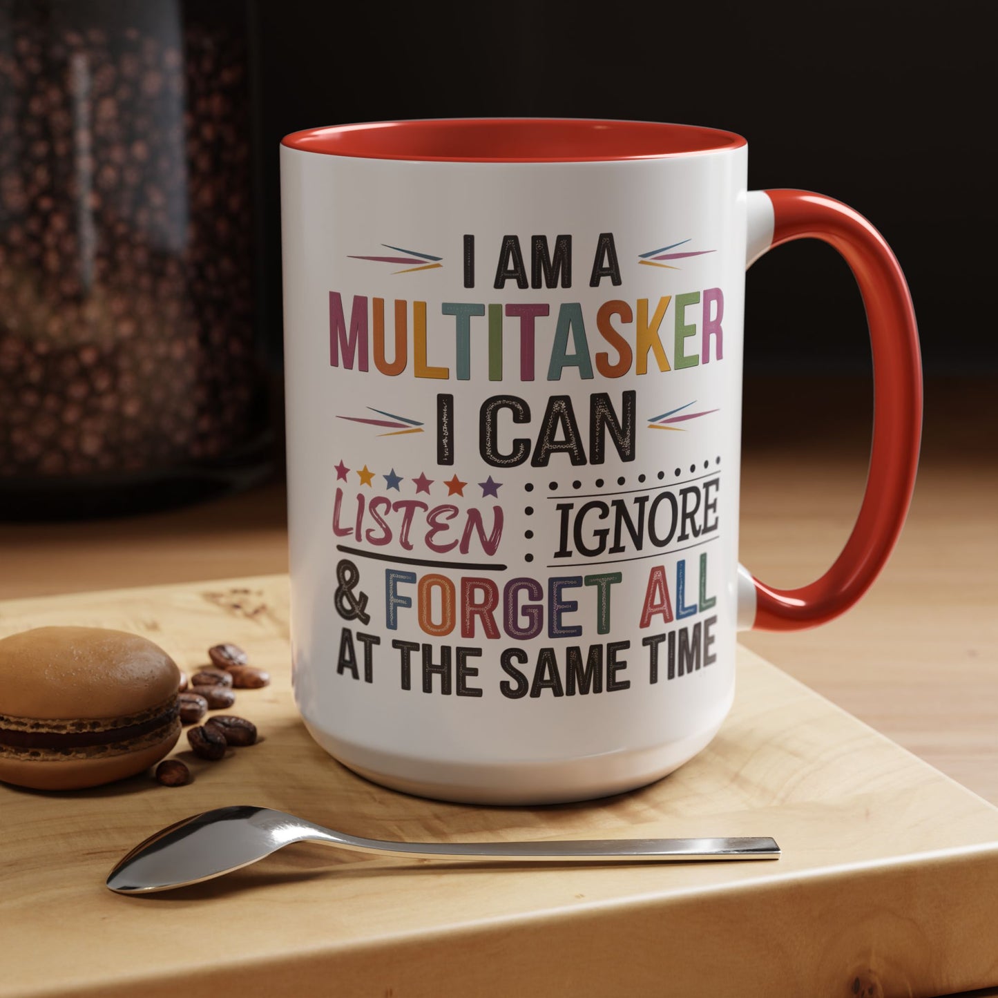 Multitasker Coffee 15oz Mug - Fun Accent Mug for Busy Beverages