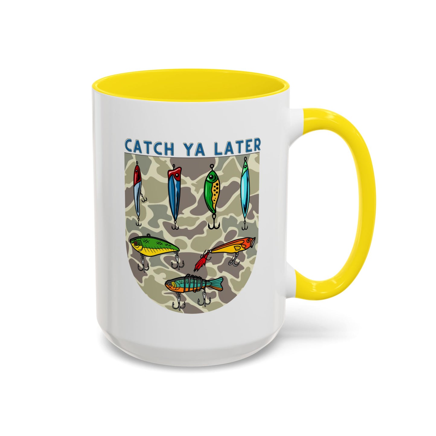 Catch Ya Later Fishing 15oz Mug - Fun Accent Coffee Mug for Anglers