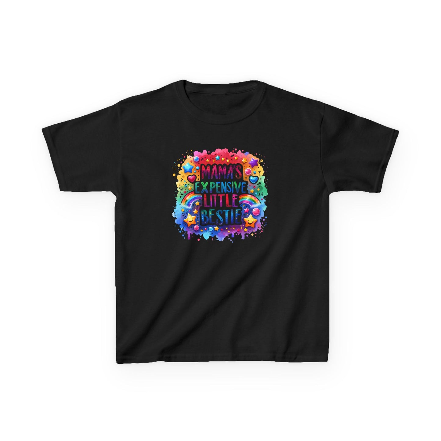 Mama's Expensive Little Bestie Kids Tee – Colorful Fun Cotton T-Shirt