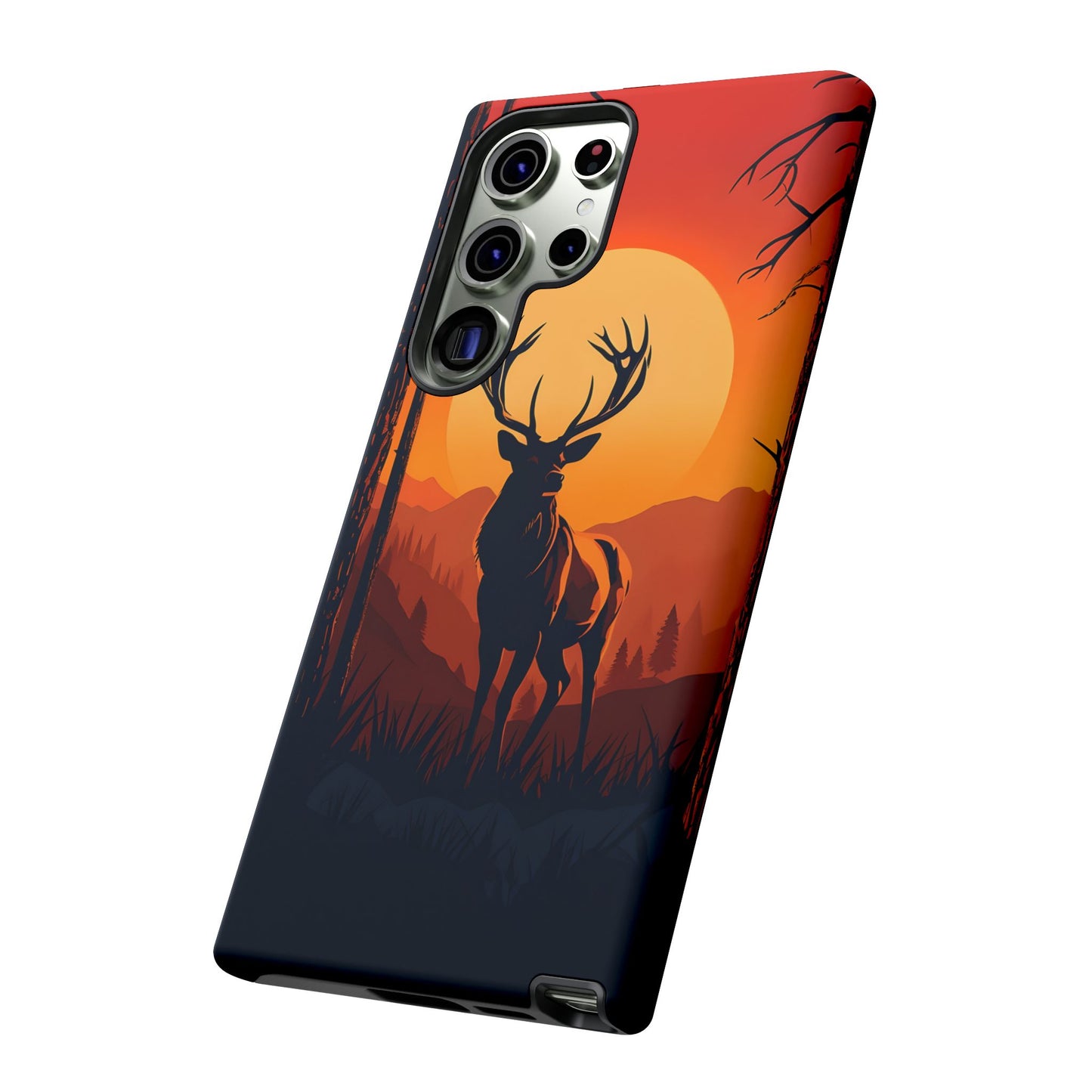 Wildlife Phone Case - Stag and Sunset Design for Nature Lovers