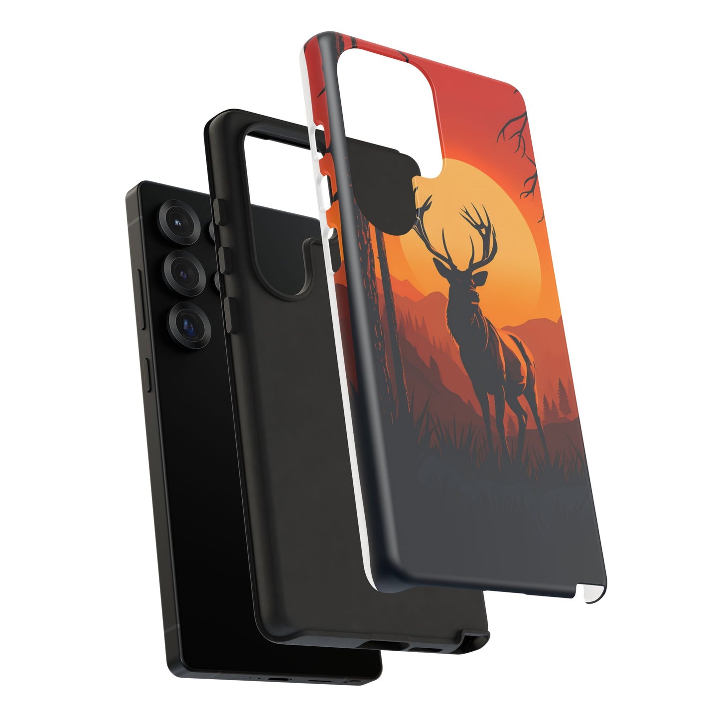 Wildlife Phone Case - Stag and Sunset Design for Nature Lovers