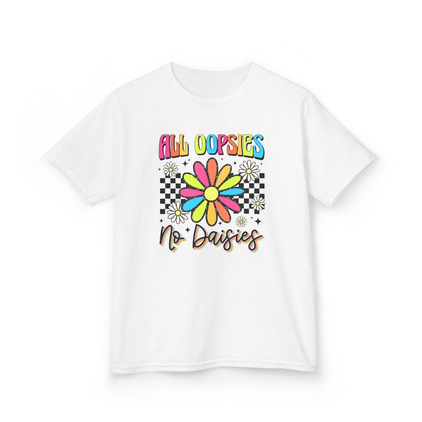 Colorful Kids Tee - 'All Oopsies No Daisies'