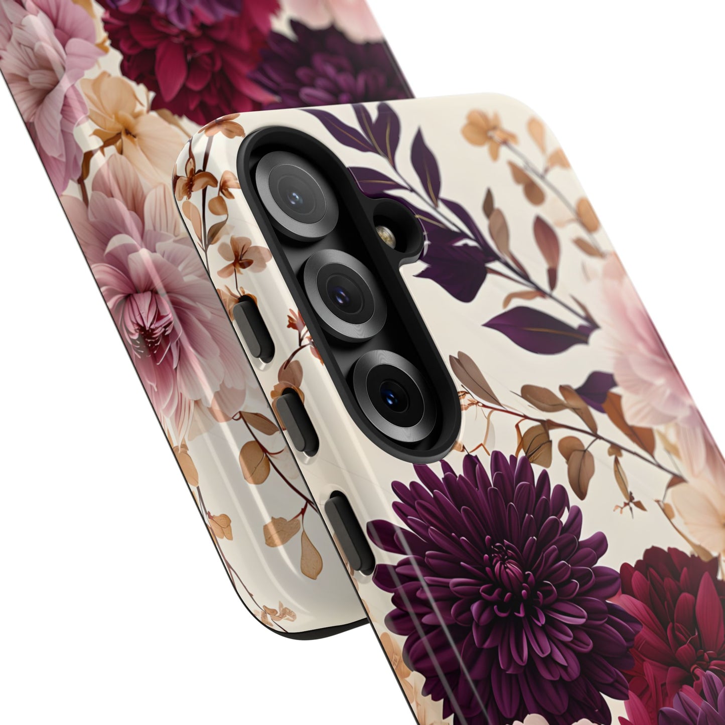 Floral Tough Phone Case - Elegant Design for iPhones & Androids