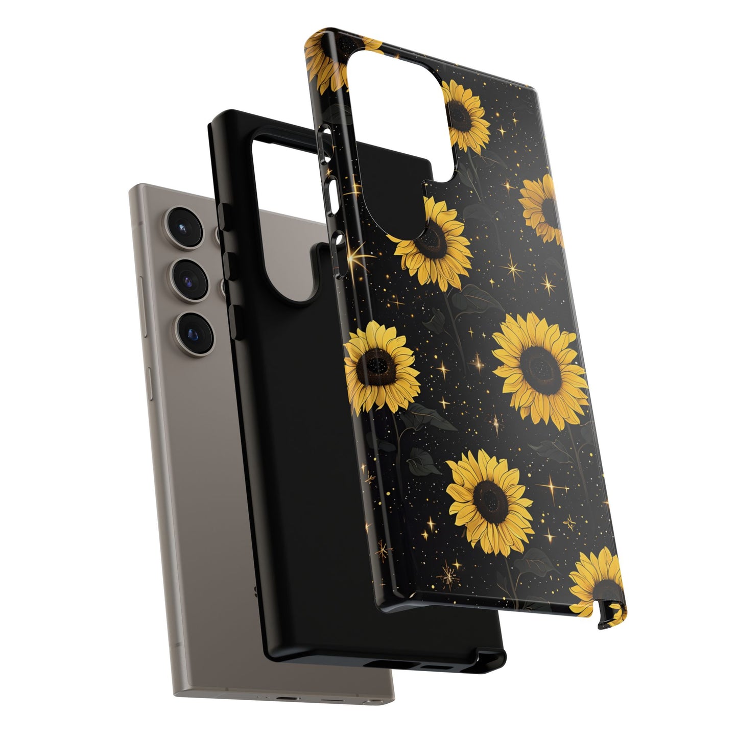 Sunflower Galaxy Tough Case - Durable Phone Cover with Floral Design