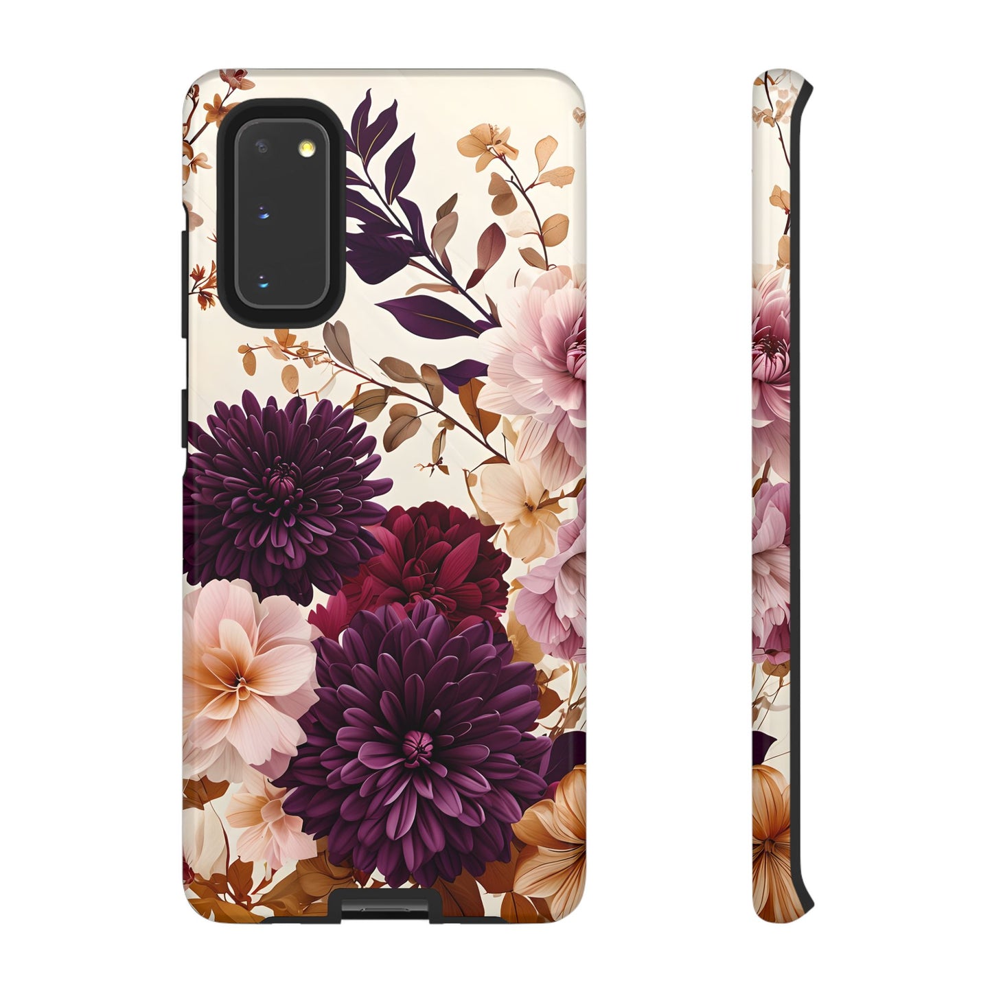Floral Tough Phone Case - Elegant Design for iPhones & Androids