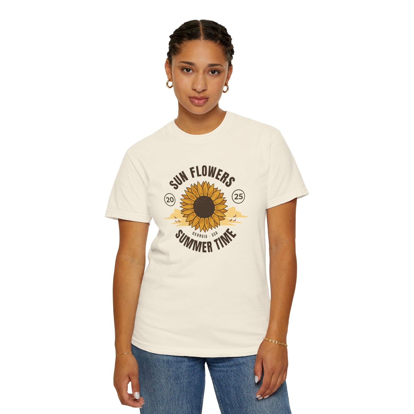 Sunflower Summer Time Unisex T-Shirt PERSONALIZED
