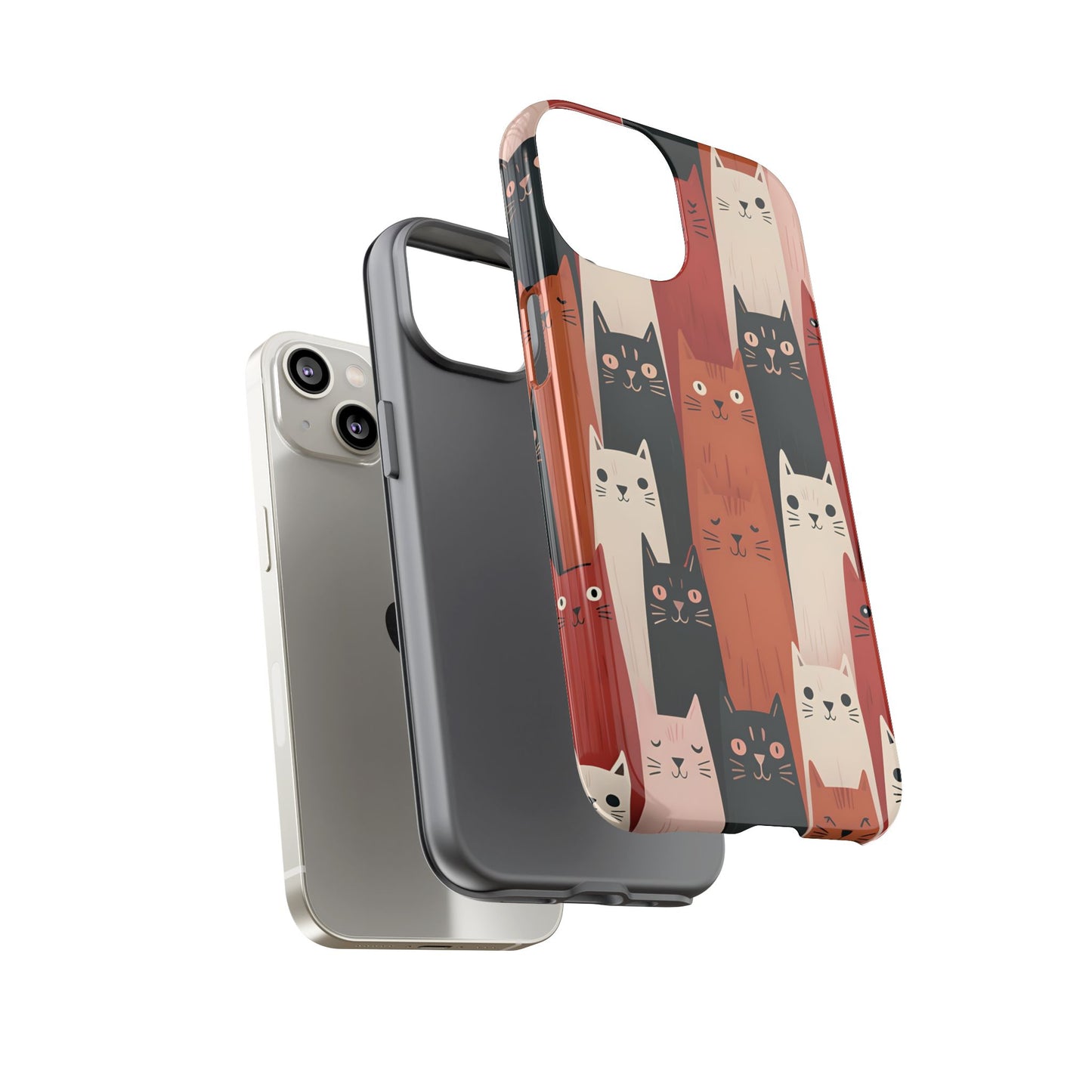 Playful Cat Phone Case - Tough & Stylish Purrfect for Cat Lovers
